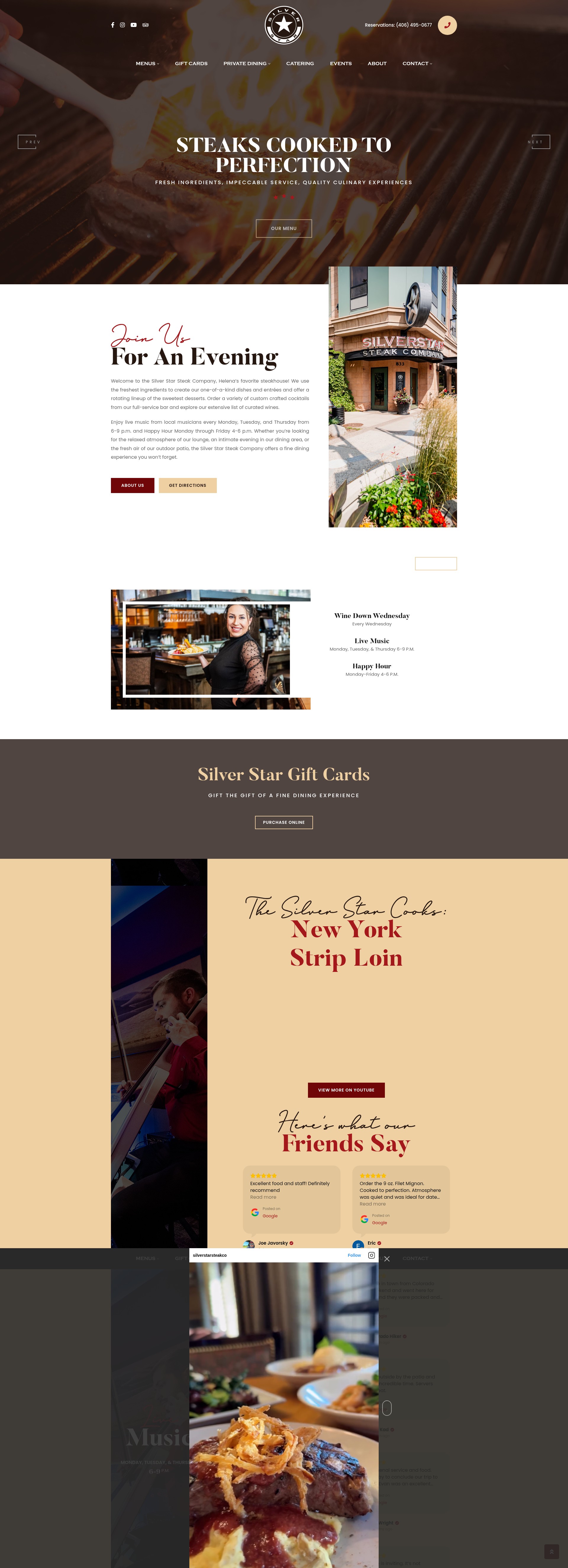 Screenshot of silverstarsteakco.com