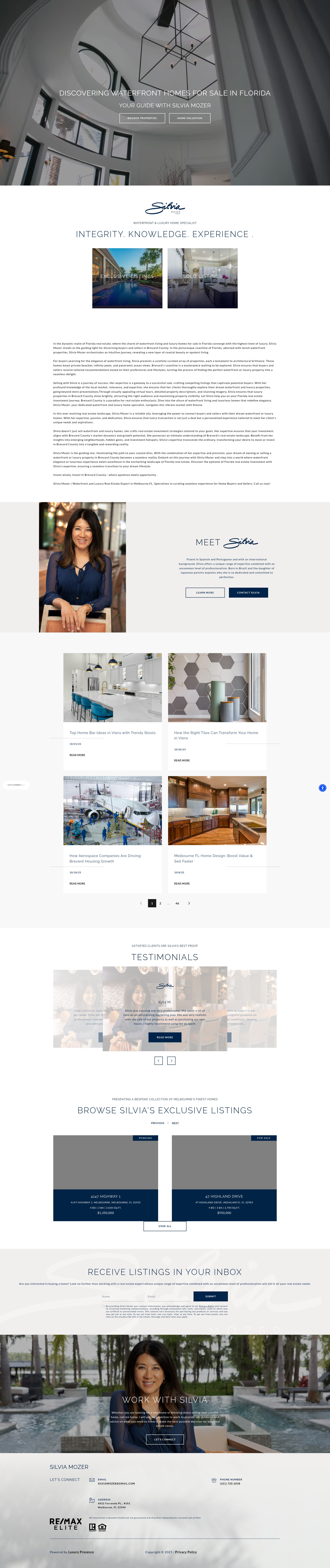 Screenshot of silviamozer.com