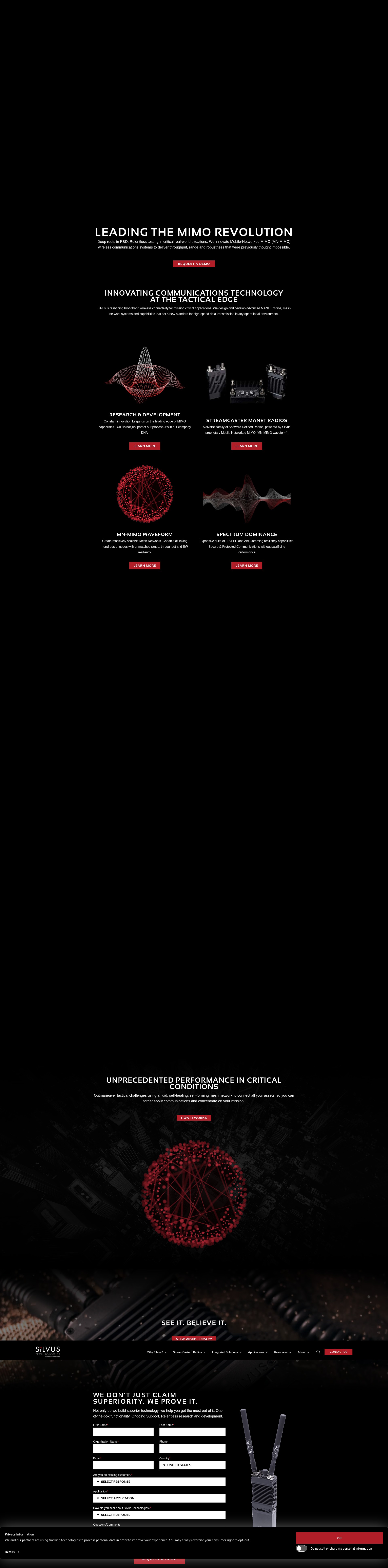 Screenshot of silvustechnologies.com