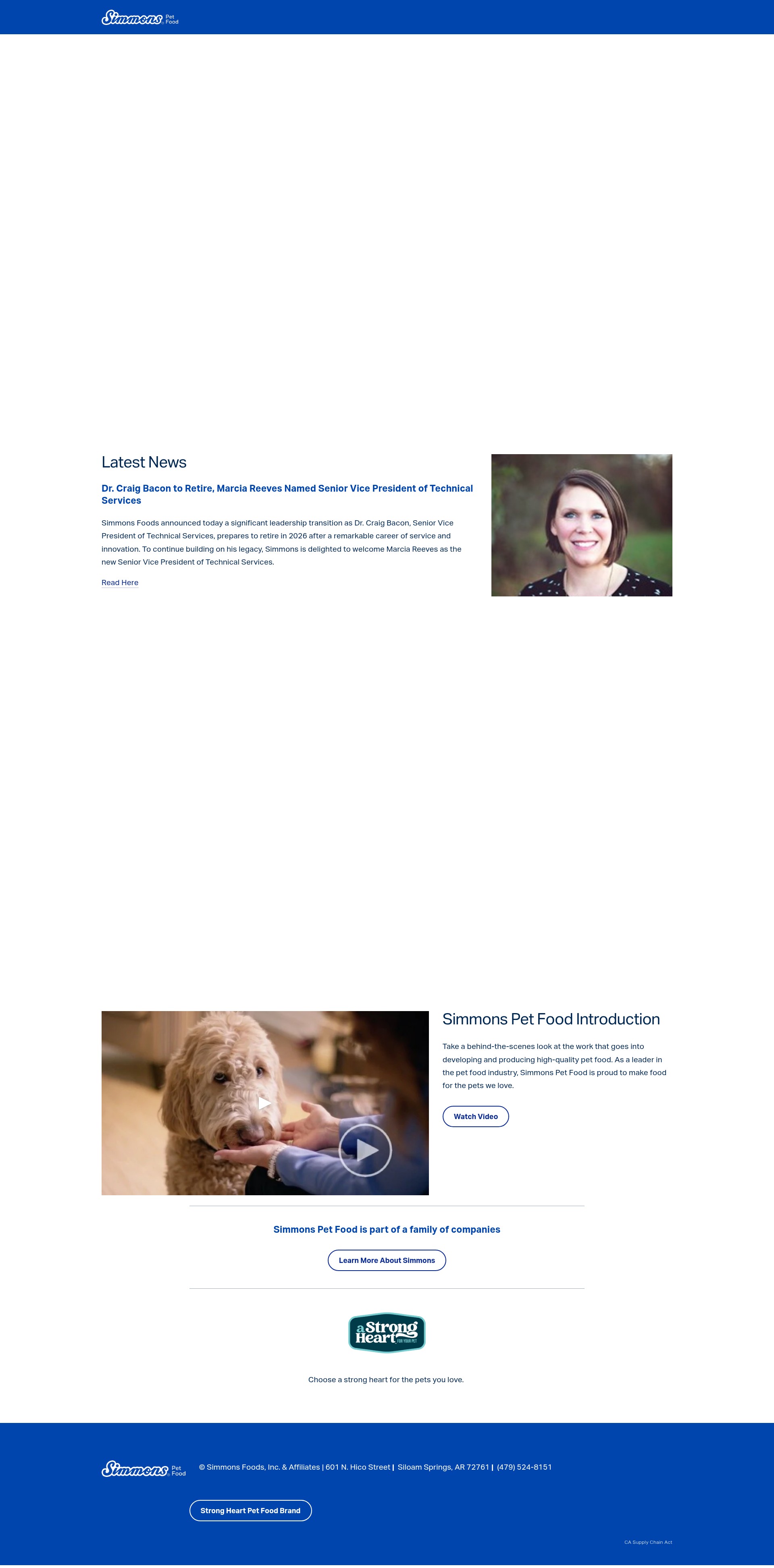 Screenshot of simmonspetfood.com