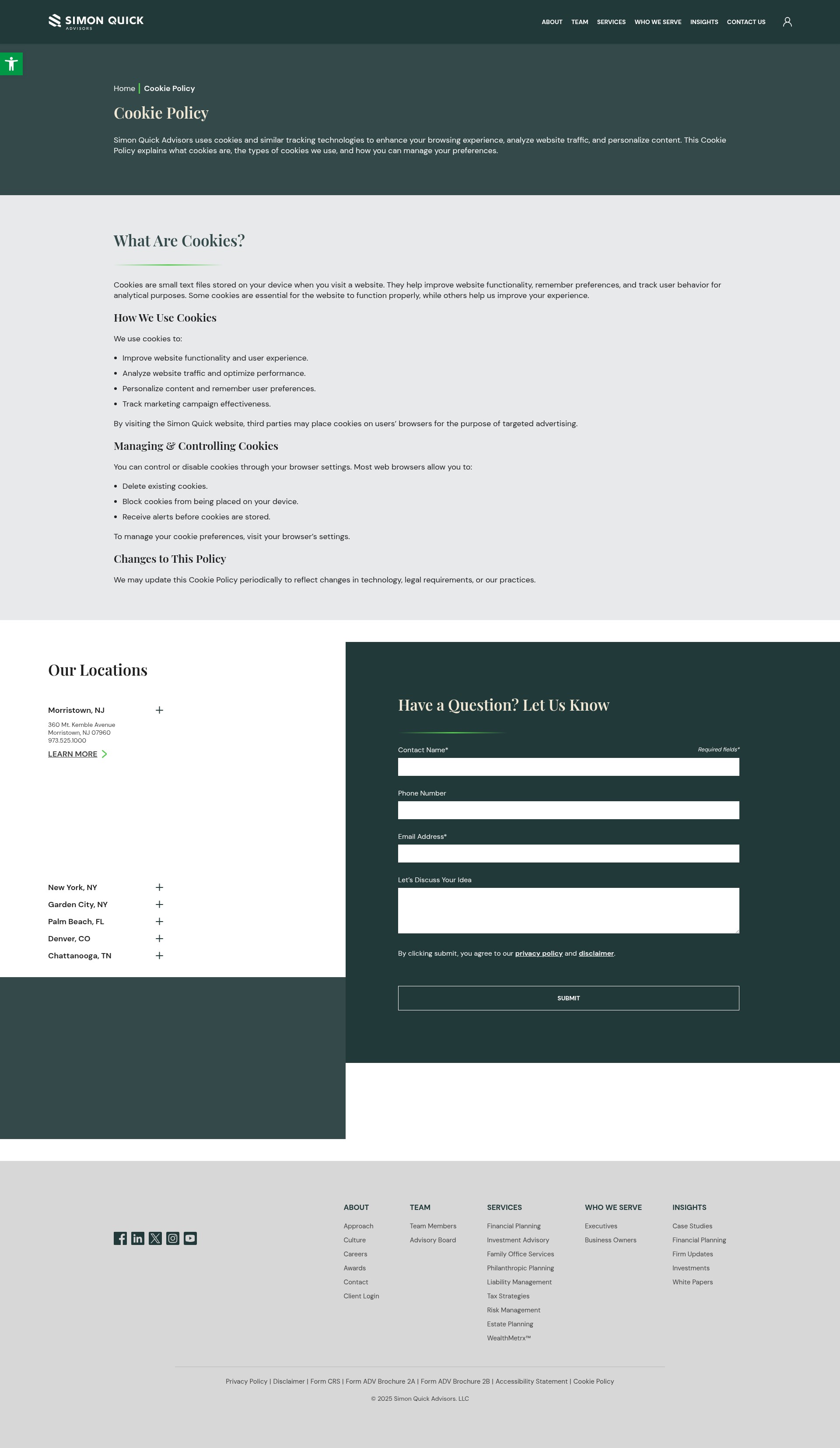 Screenshot of simonquickadvisors.com