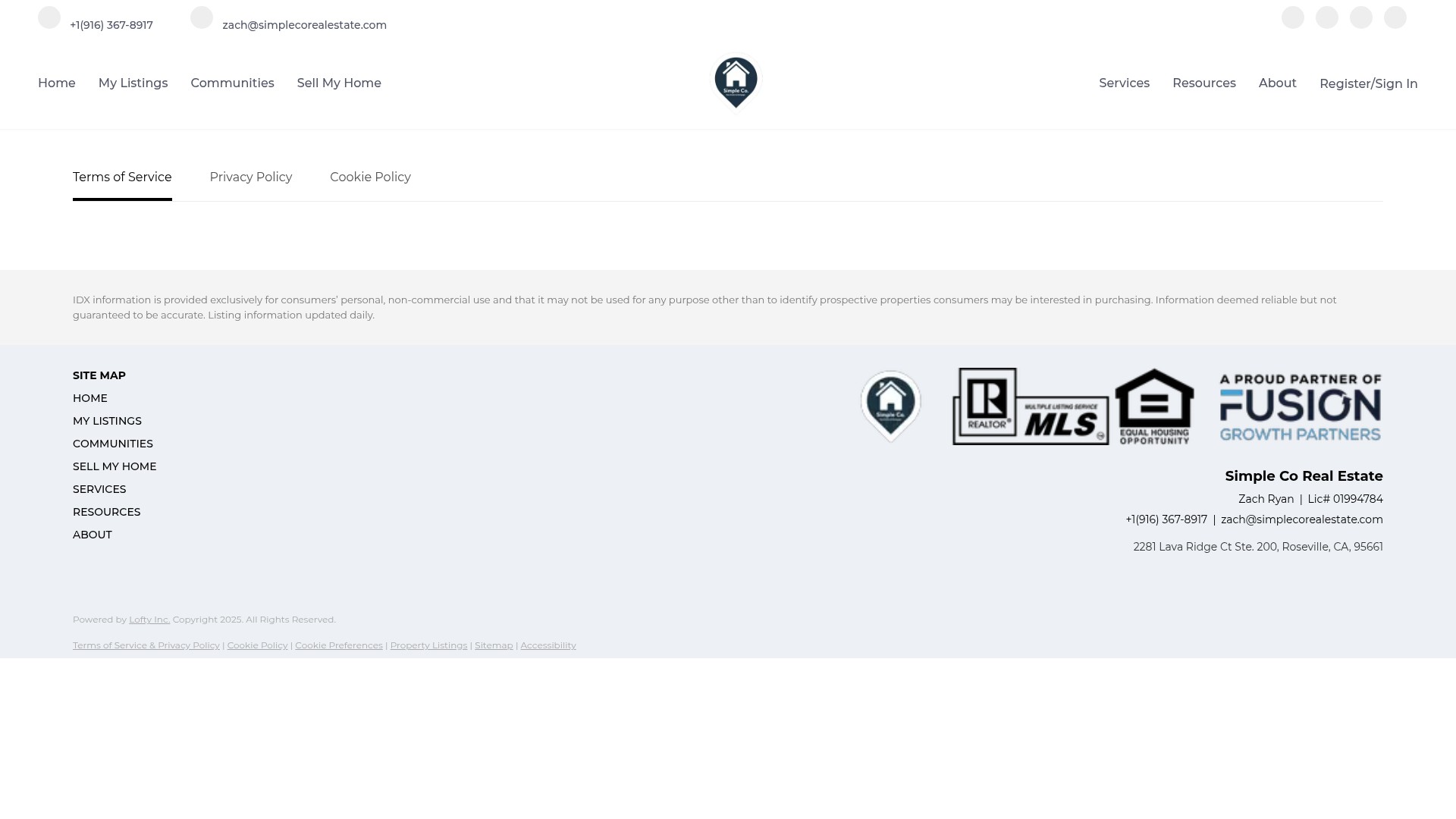 Screenshot of simplecorealestate.com