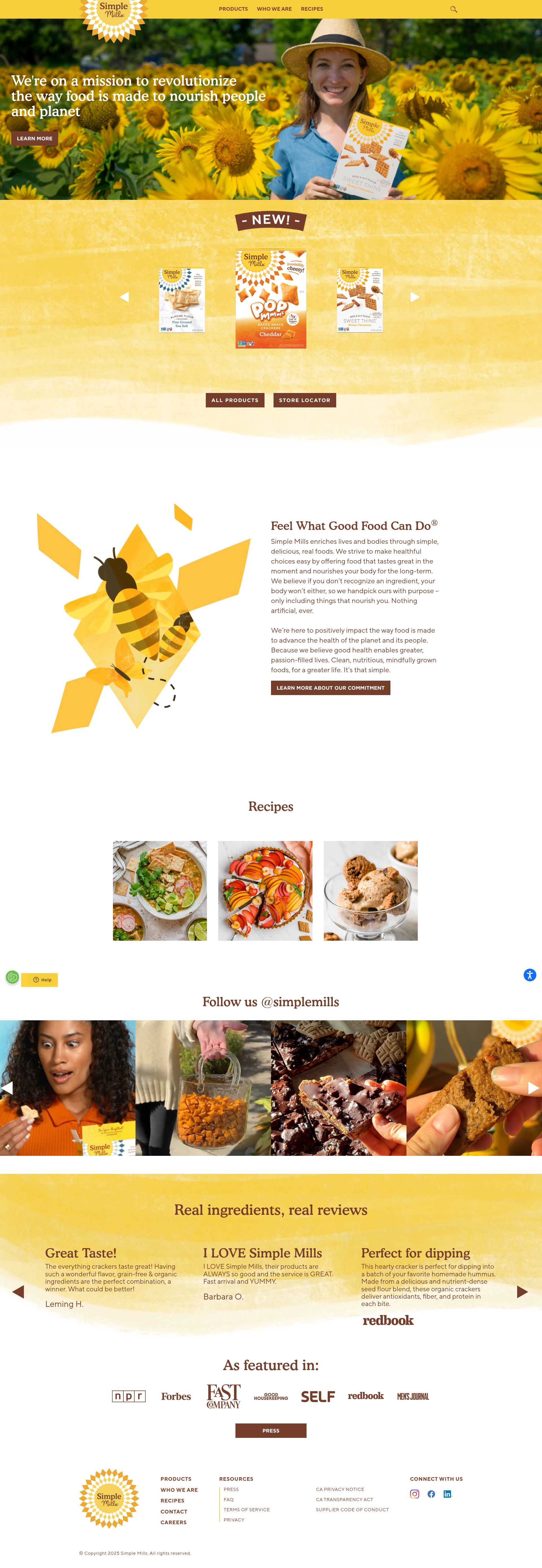 Screenshot of simplemills.com