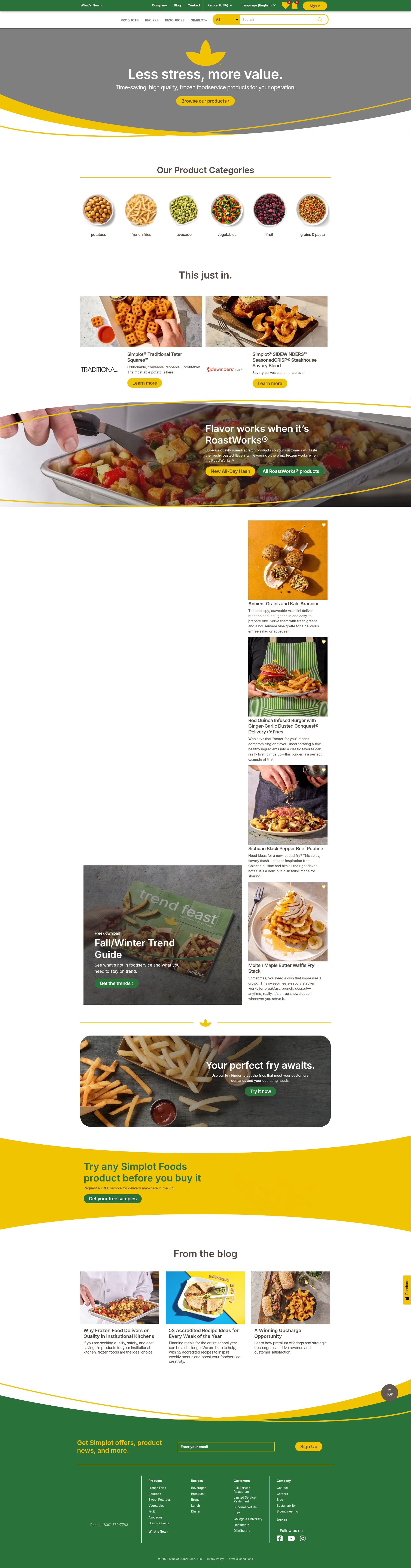 Screenshot of simplotfoods.com
