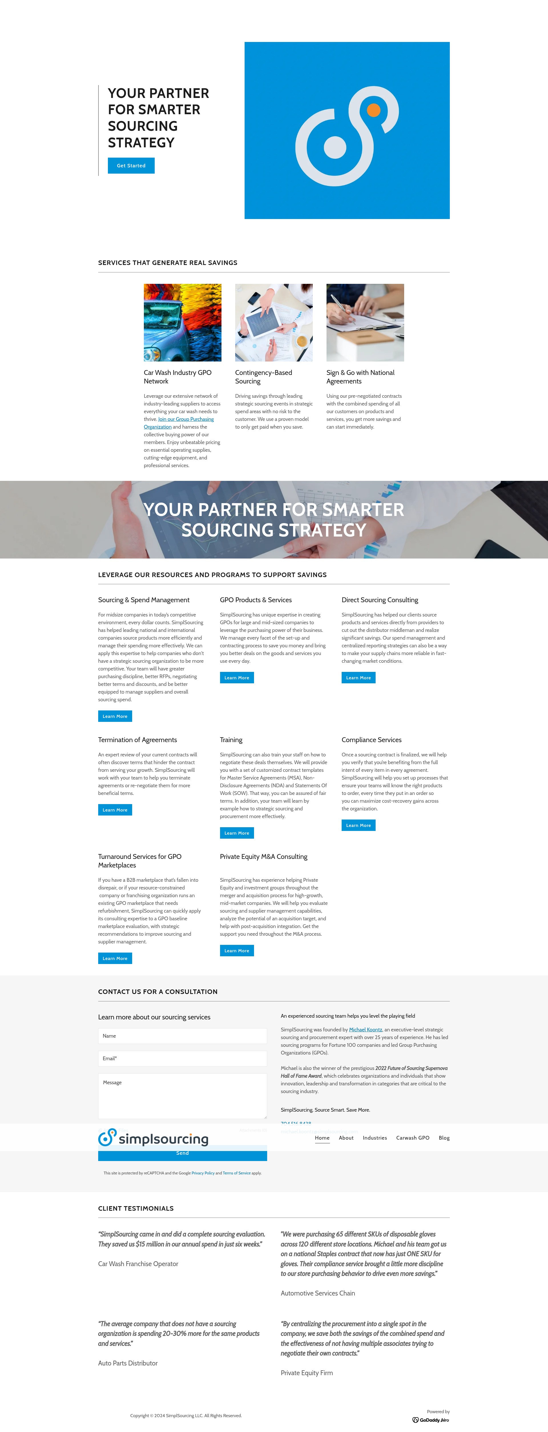 Screenshot of simplsourcing.com