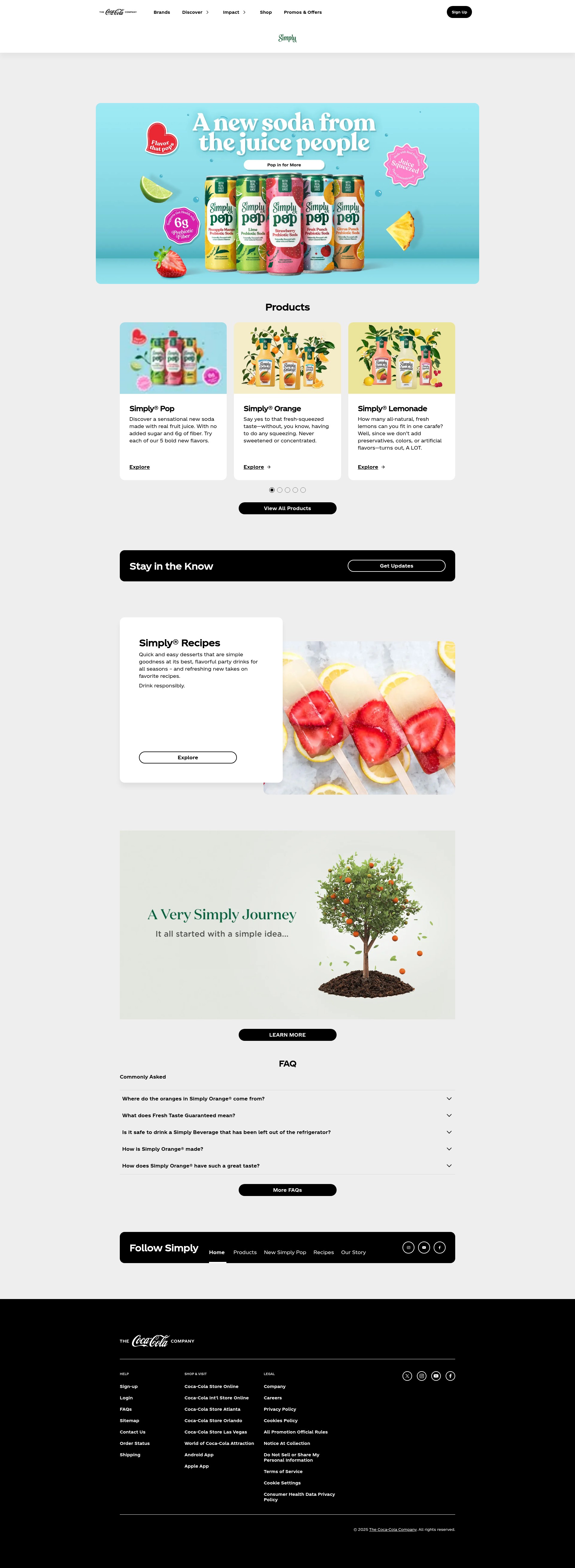 Screenshot of simplyorangejuice.com