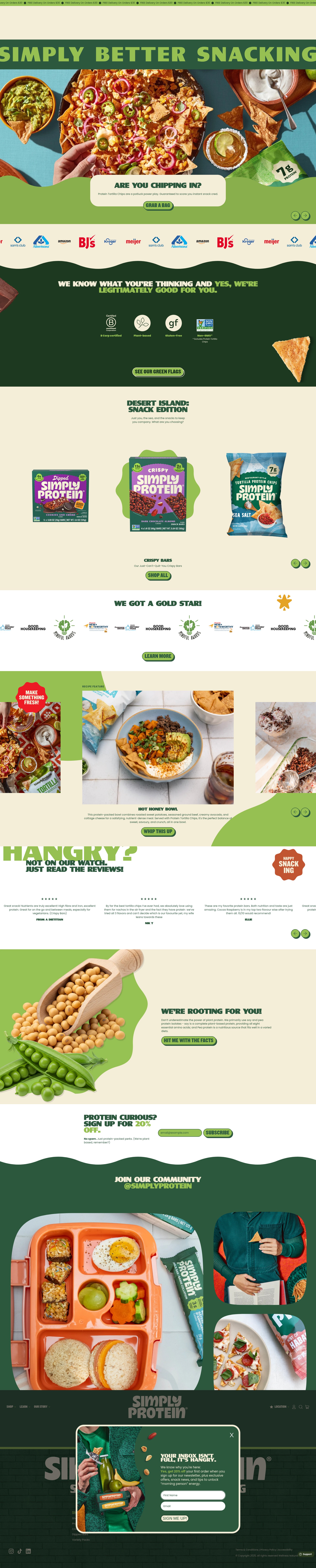 Screenshot of simplyprotein.com