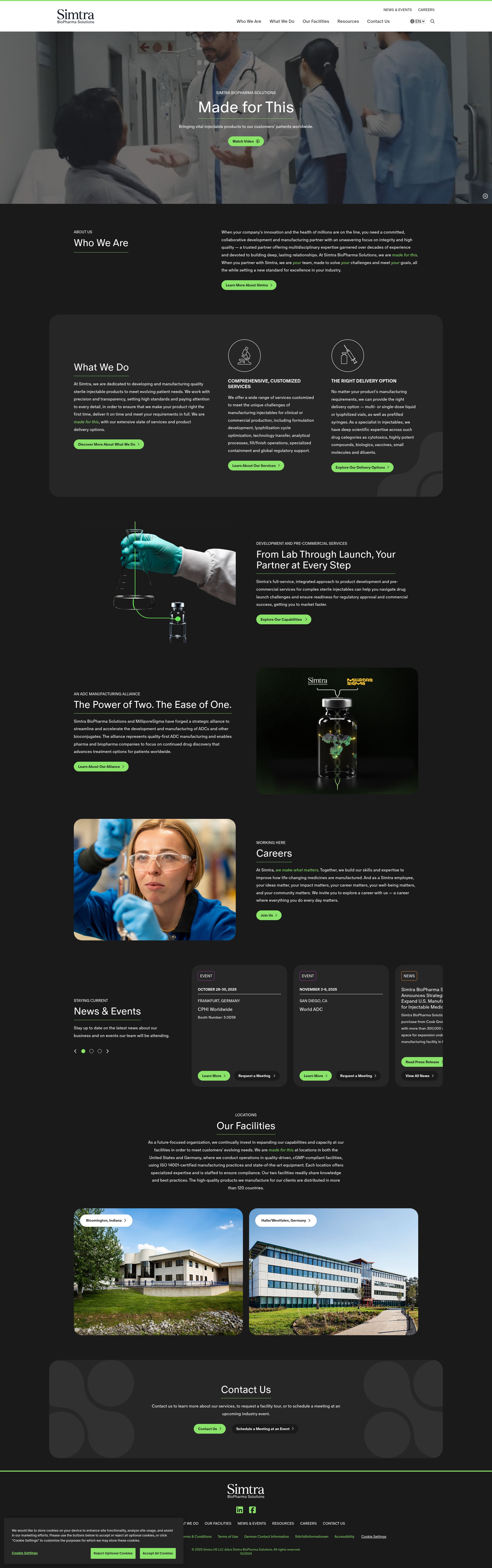 Screenshot of simtra.com