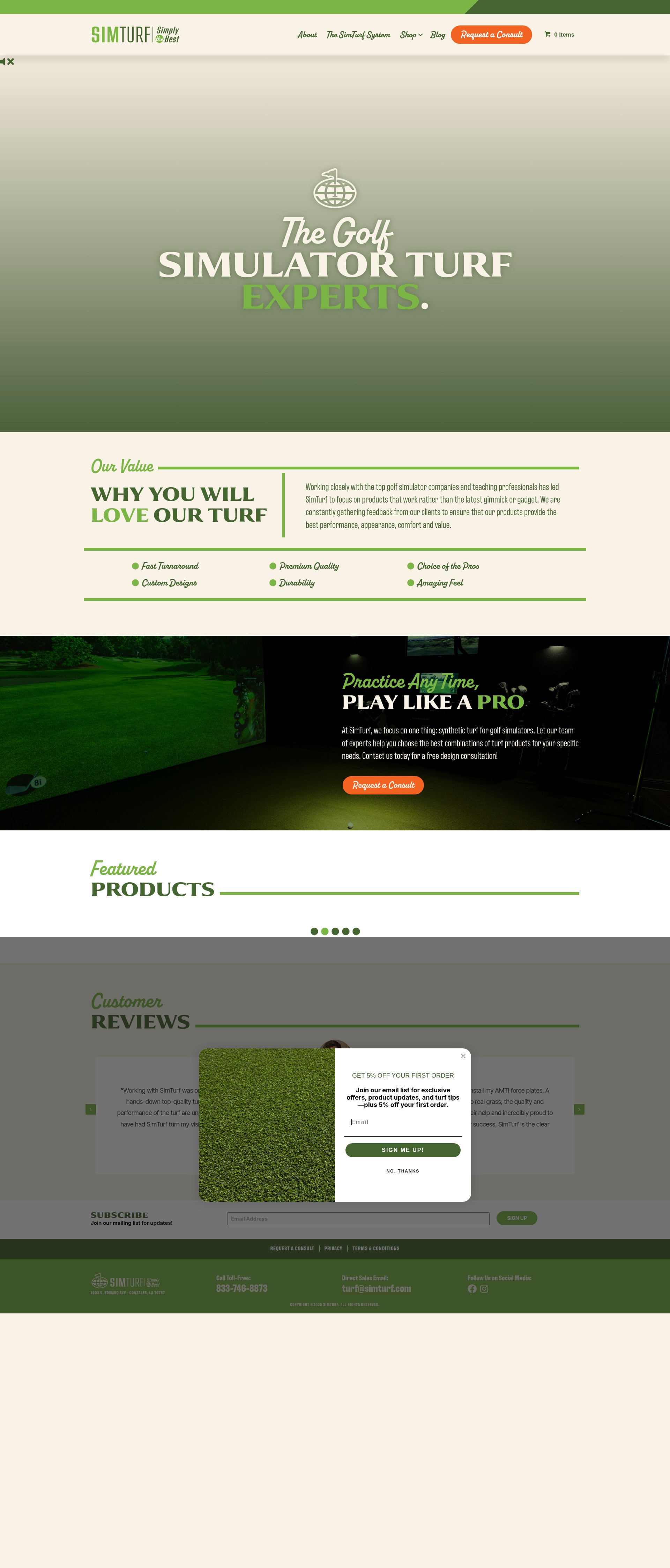 Screenshot of simturf.com