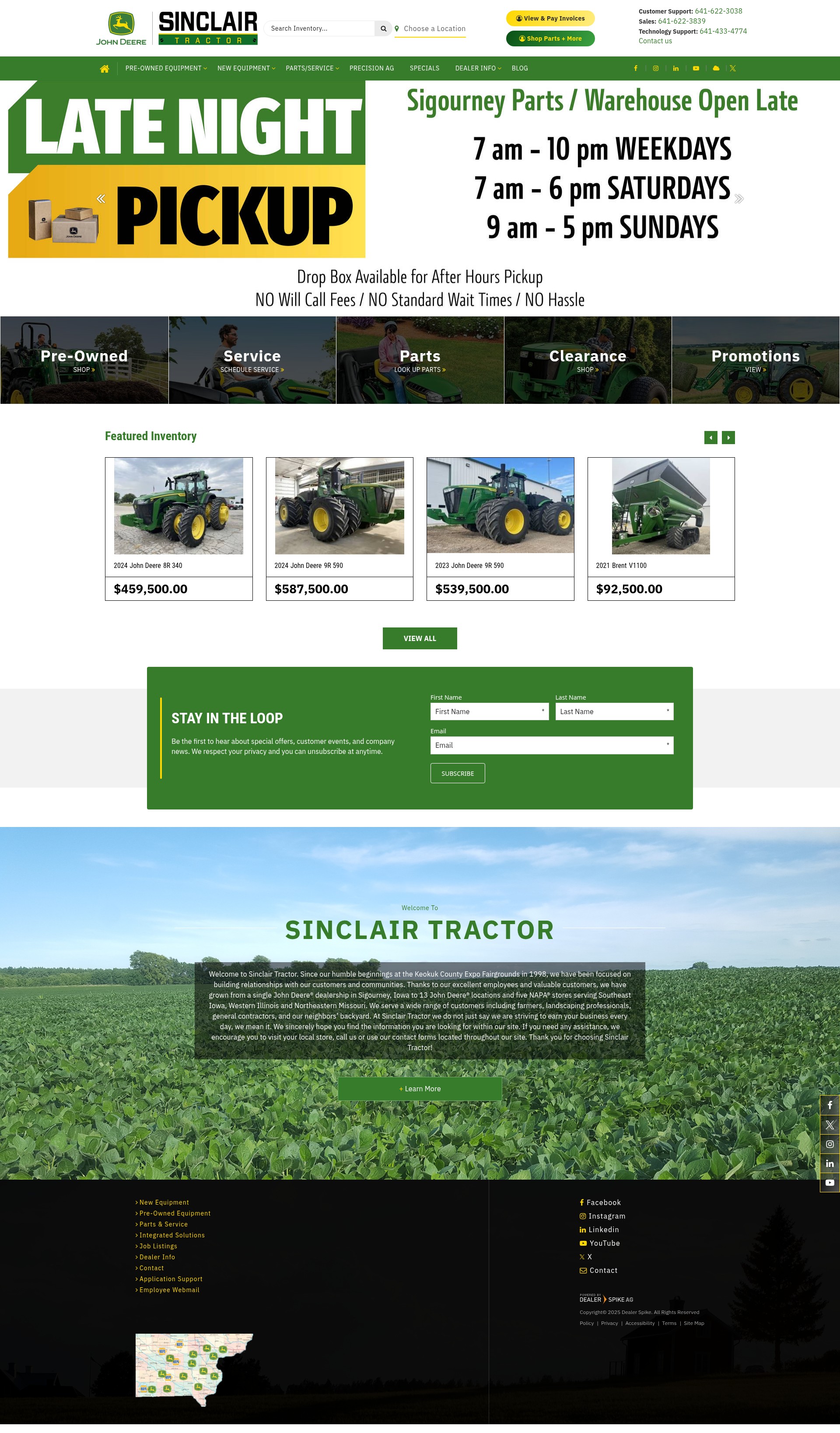 Screenshot of sinclairtractor.com