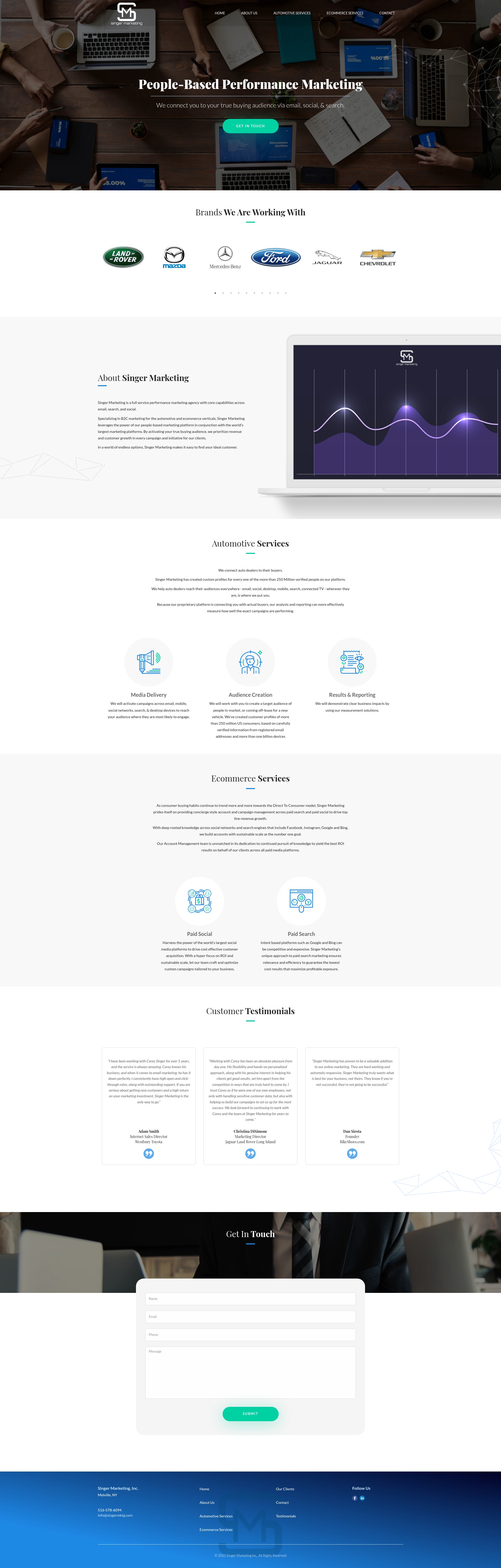 Screenshot of singermktg.com