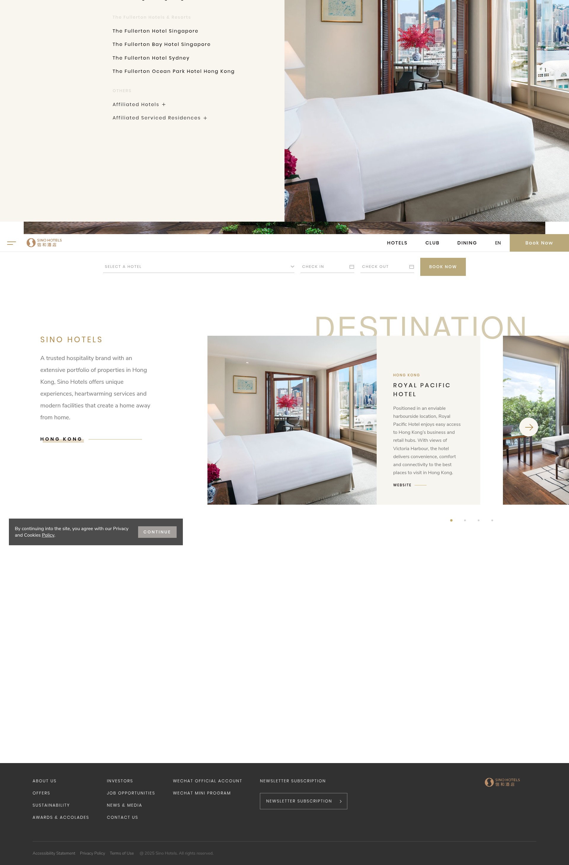 Screenshot of sino-hotels.com