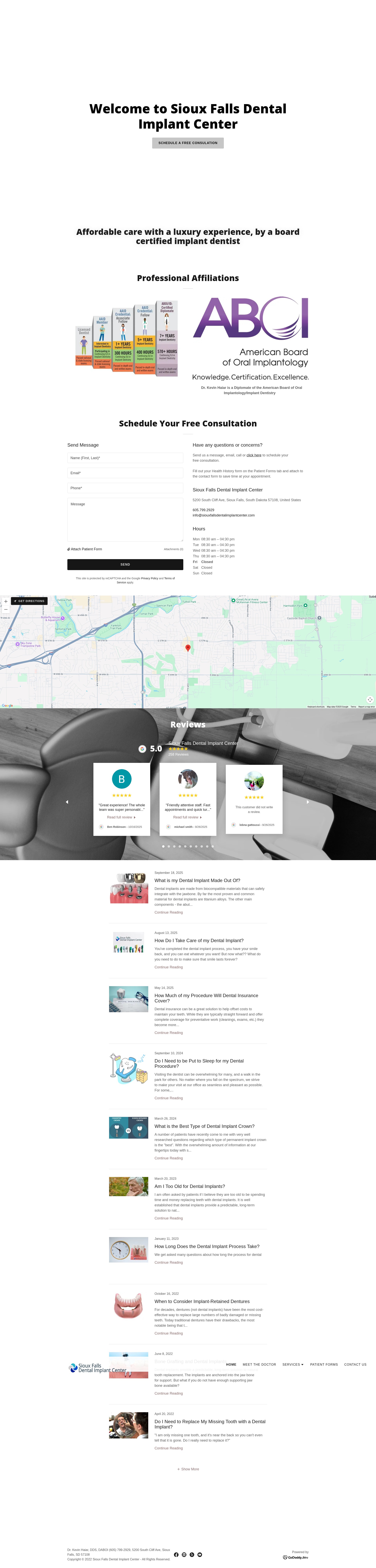 Screenshot of siouxfallsdentalimplantcenter.com