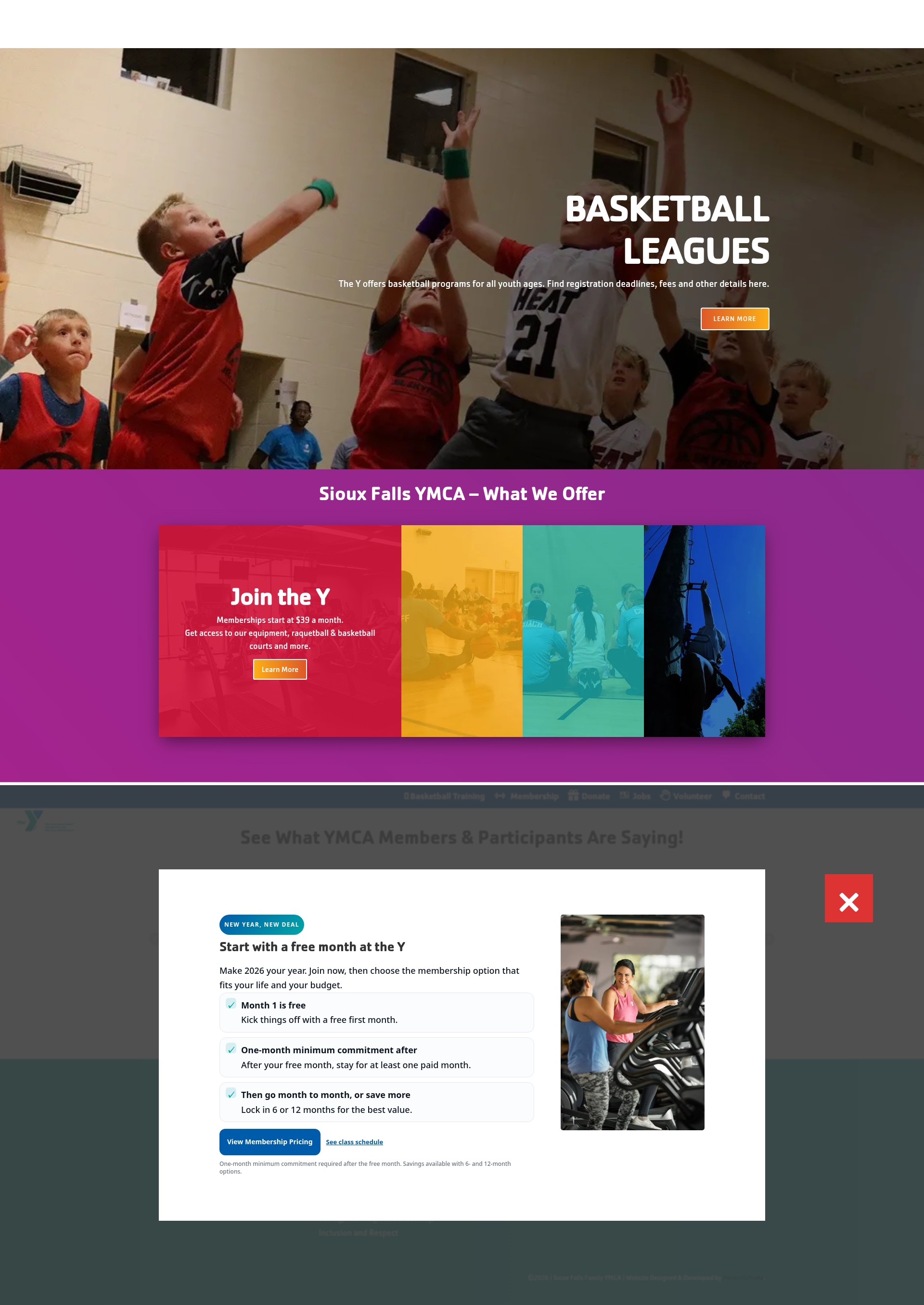 Screenshot of siouxfallsymca.org