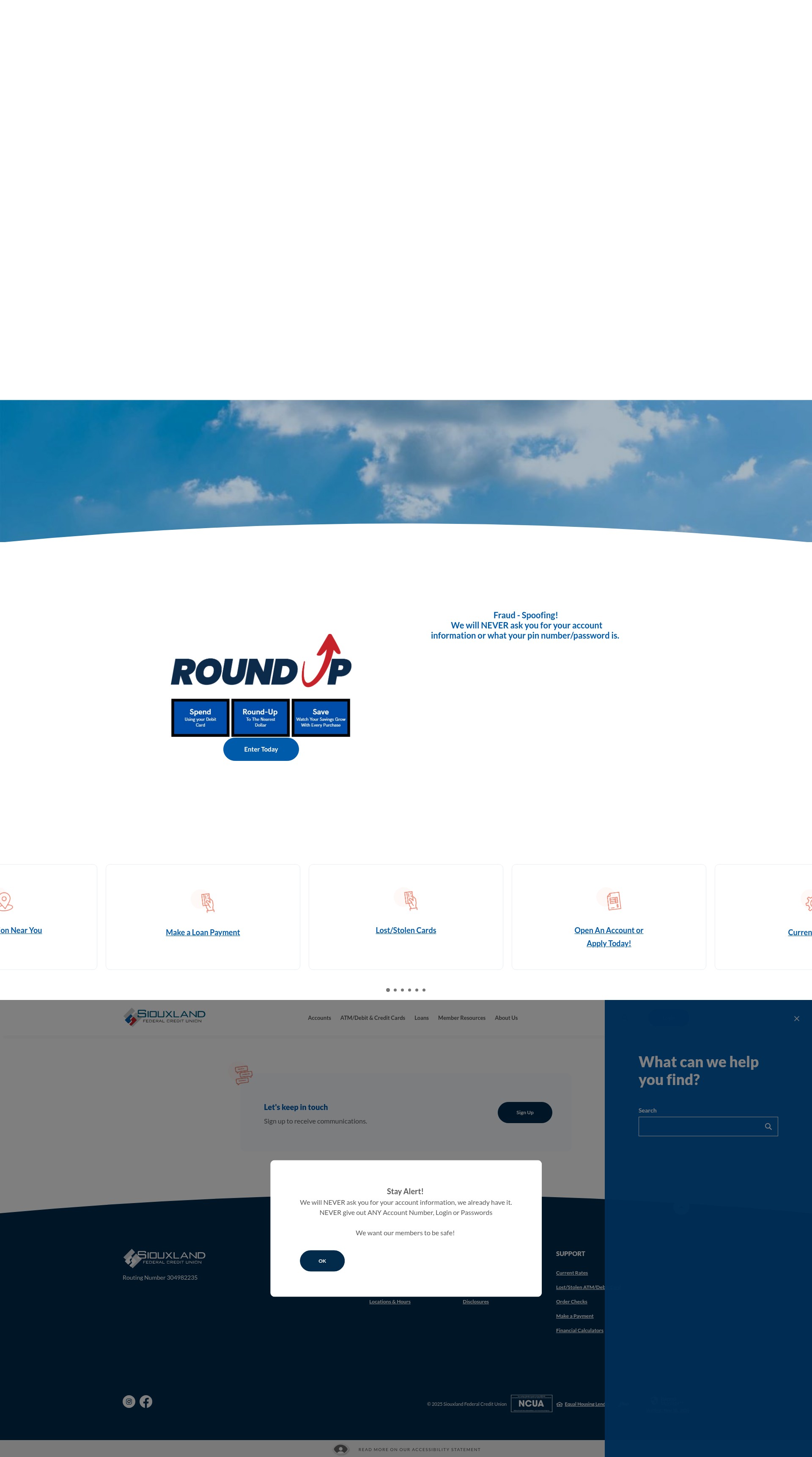 Screenshot of siouxlandfederalcu.com
