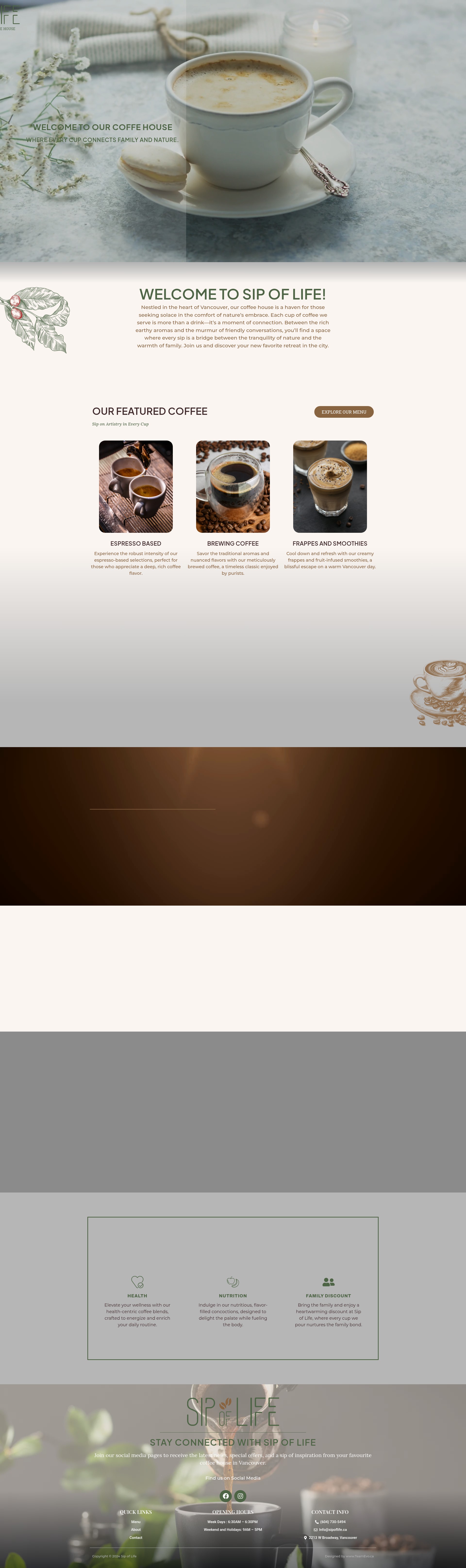 Screenshot of sipoflife.ca