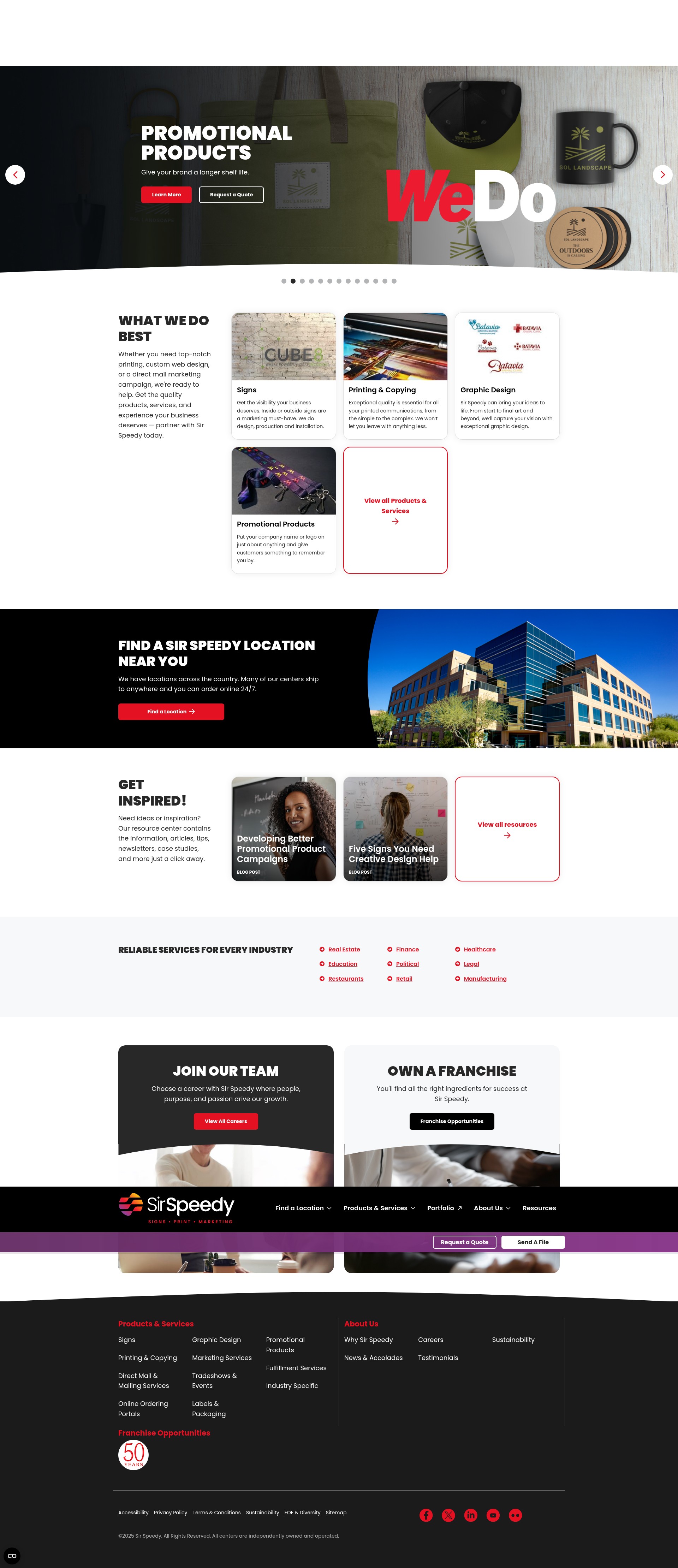 Screenshot of sirspeedy.com
