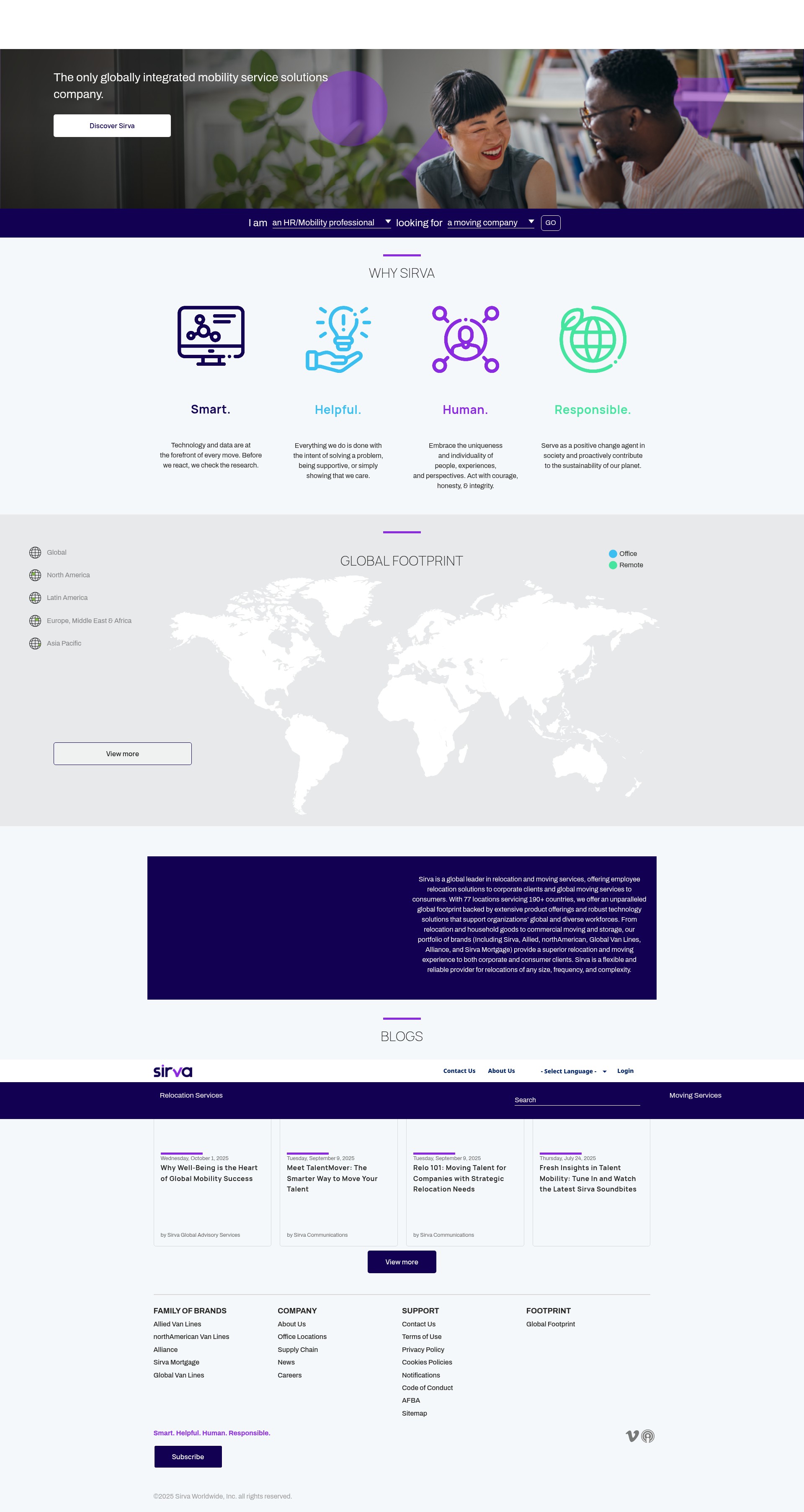 Screenshot of sirva.com