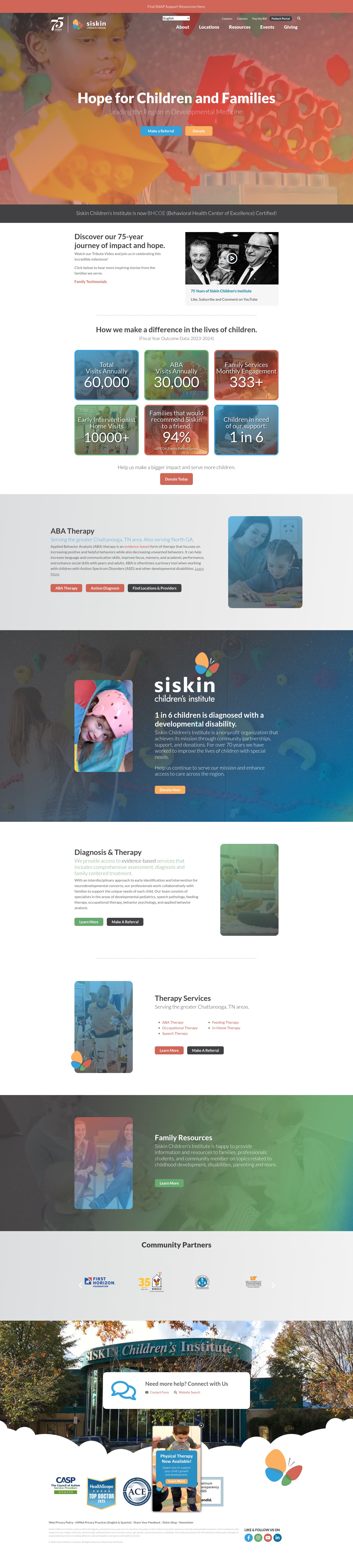 Screenshot of siskin.org