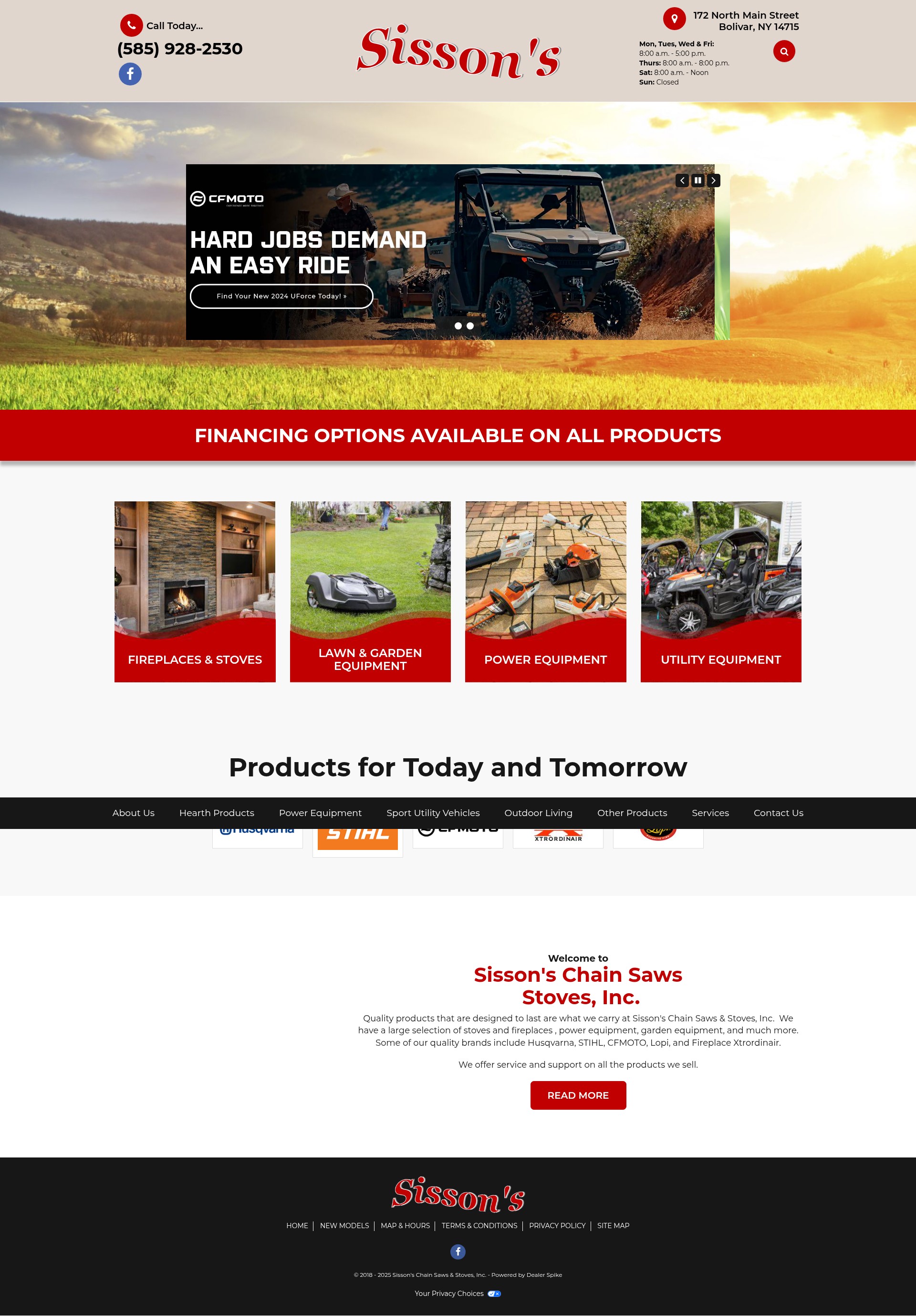 Screenshot of sissonstore.com