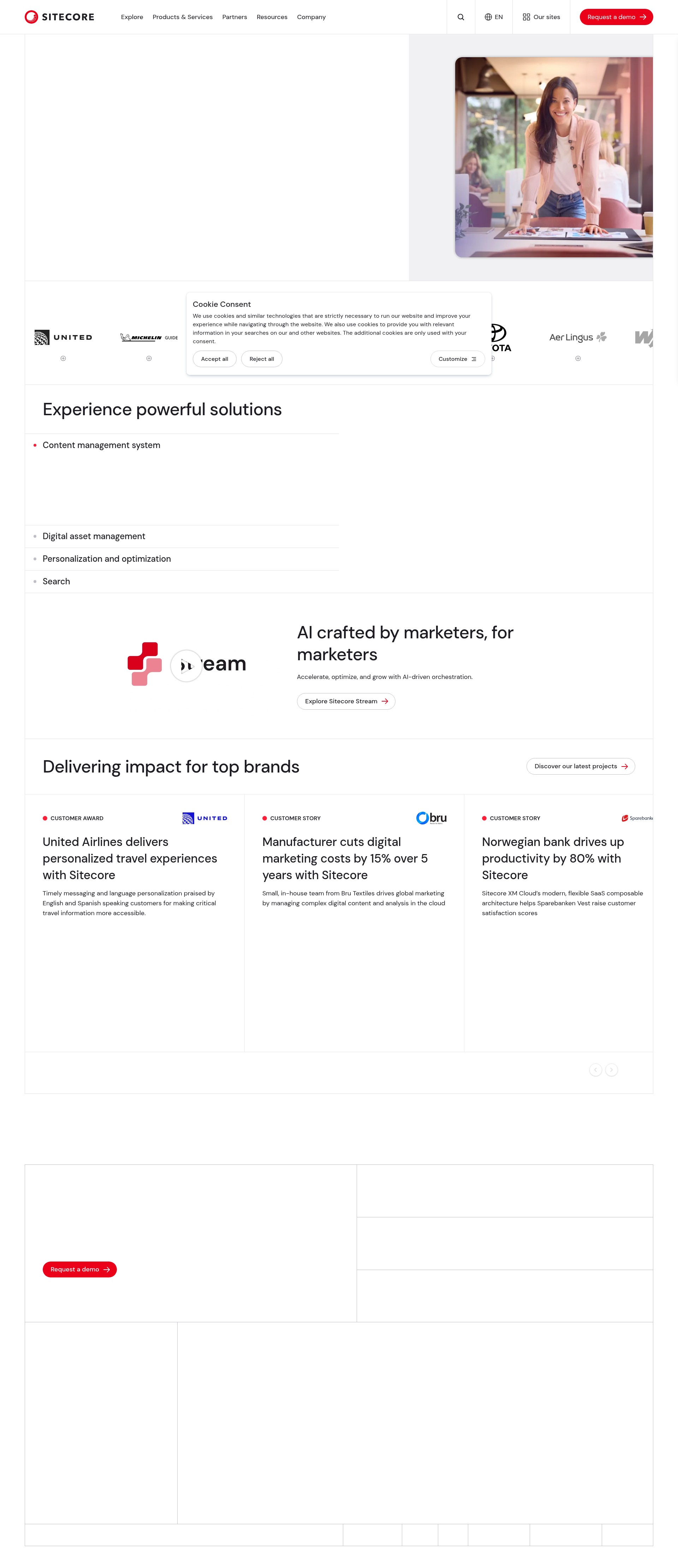 Screenshot of sitecore.com