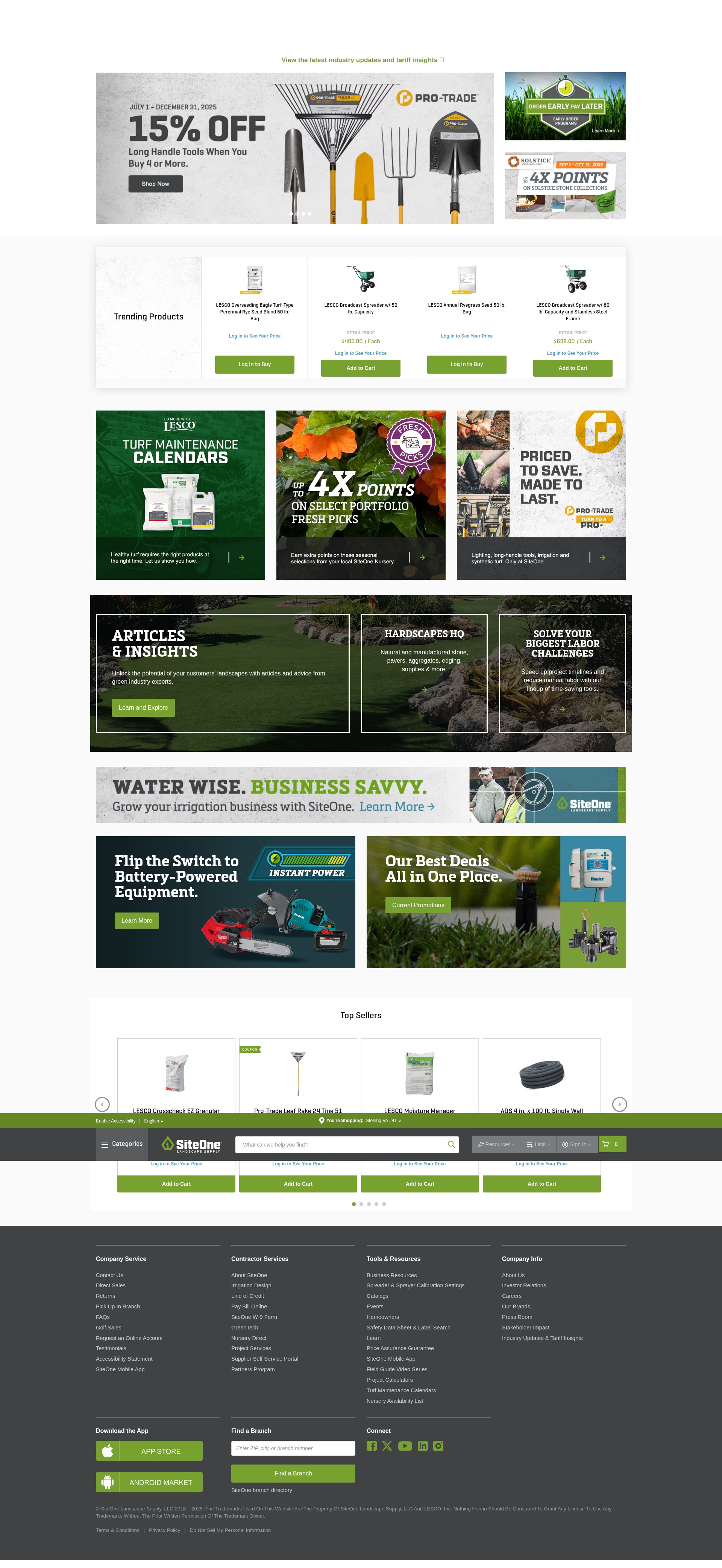 Screenshot of siteone.com