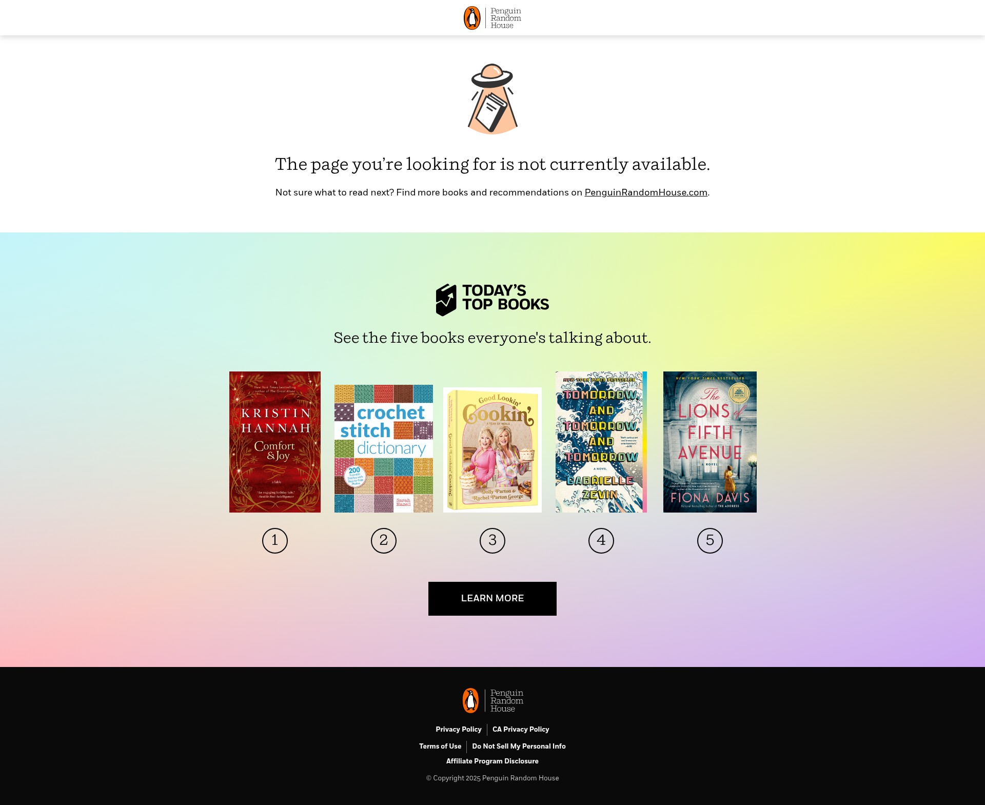 Screenshot of sites.prh.com