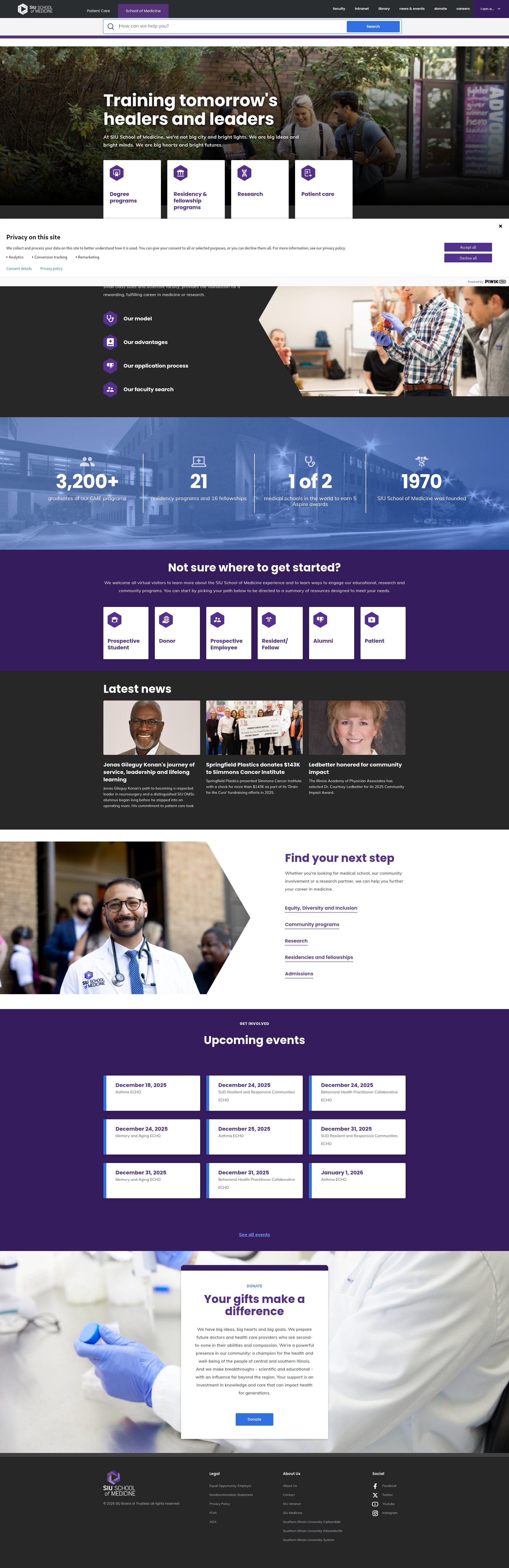 Screenshot of siumed.edu