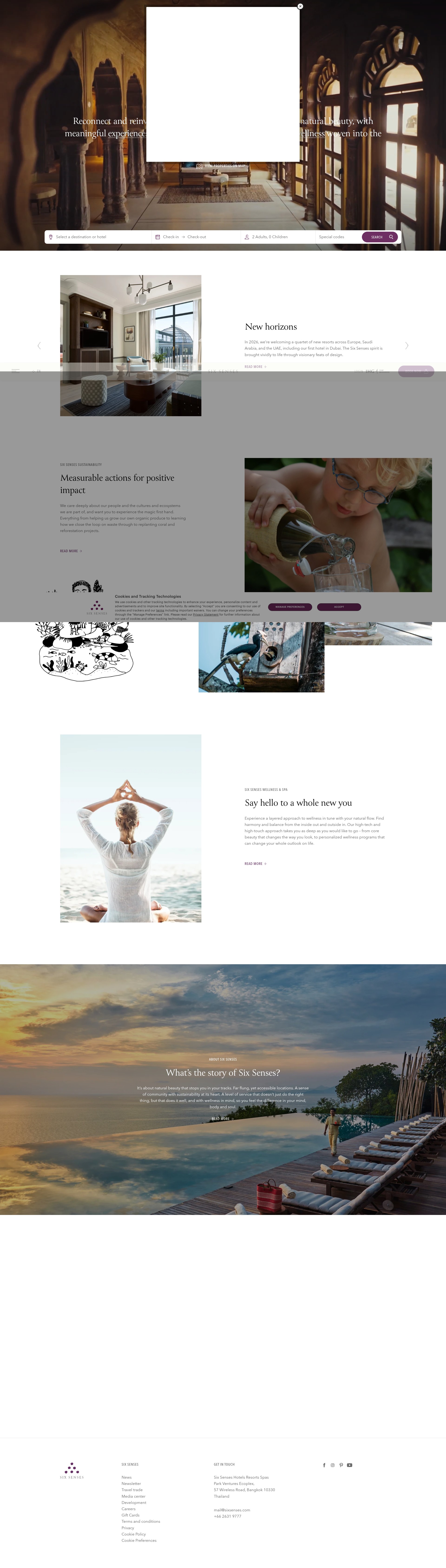 Screenshot of sixsenses.com