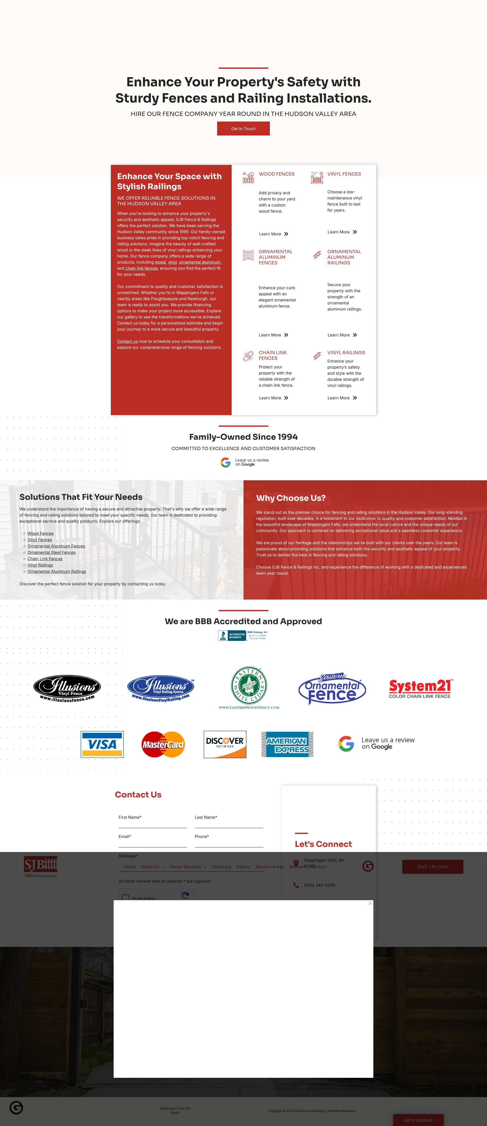 Screenshot of sjbfence.com