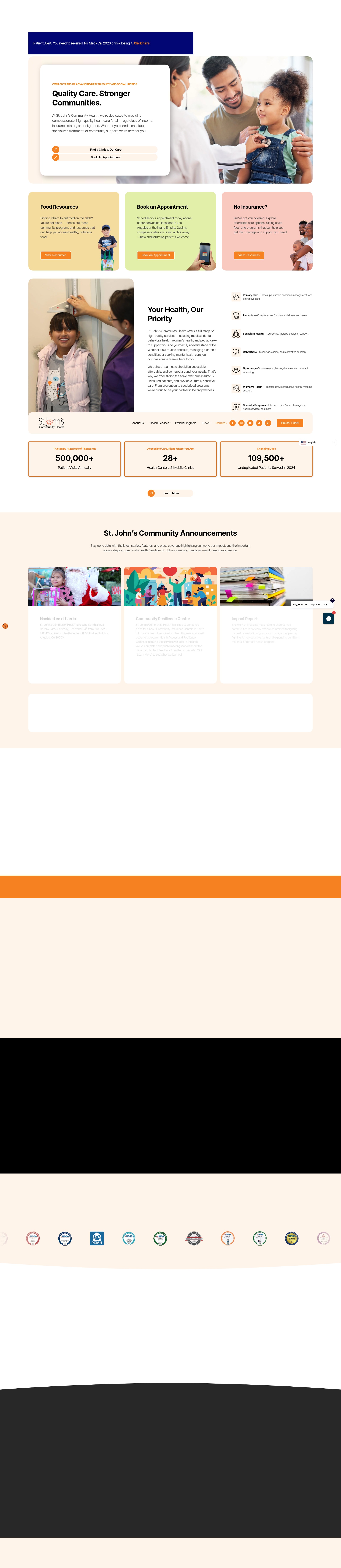 Screenshot of sjch.org