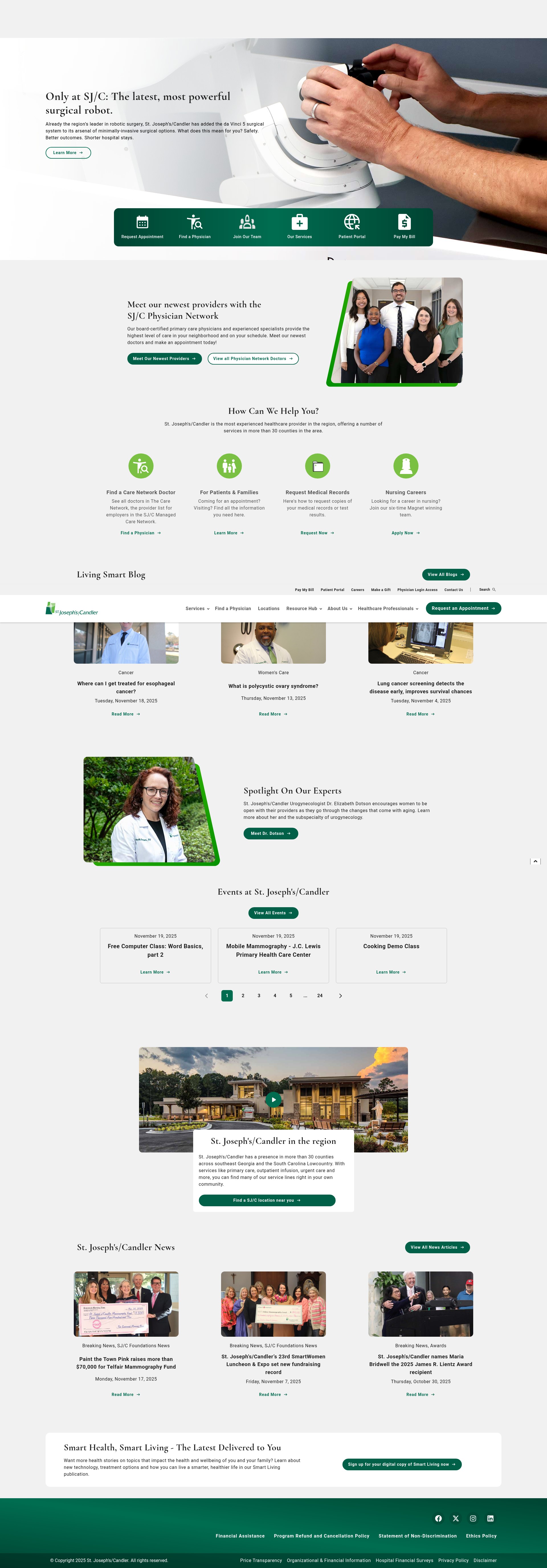 Screenshot of sjchs.org