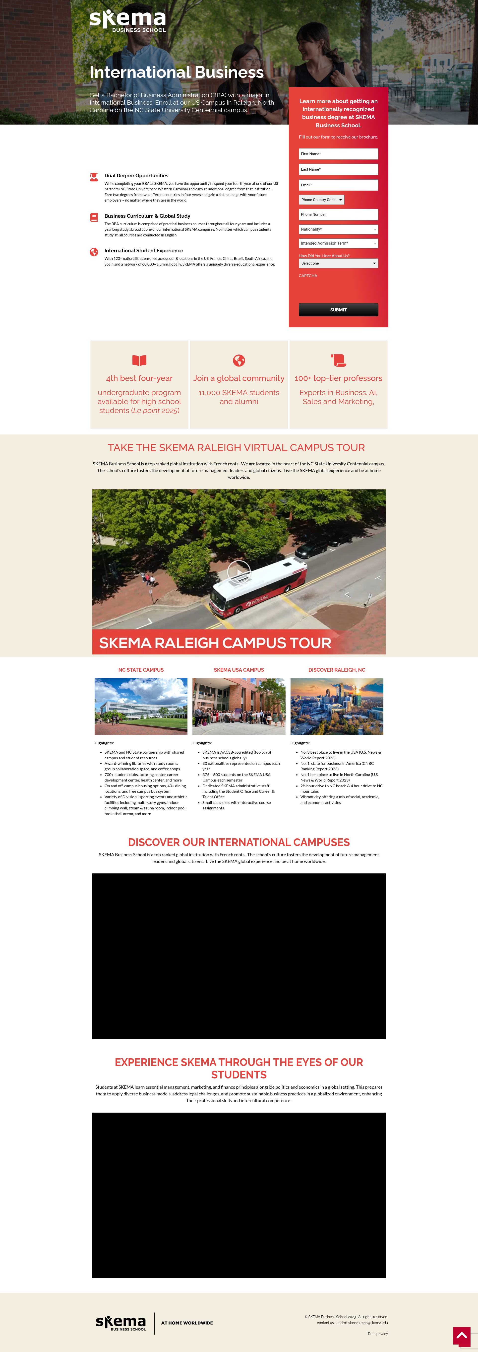 Screenshot of skemabusinessschoolus.com