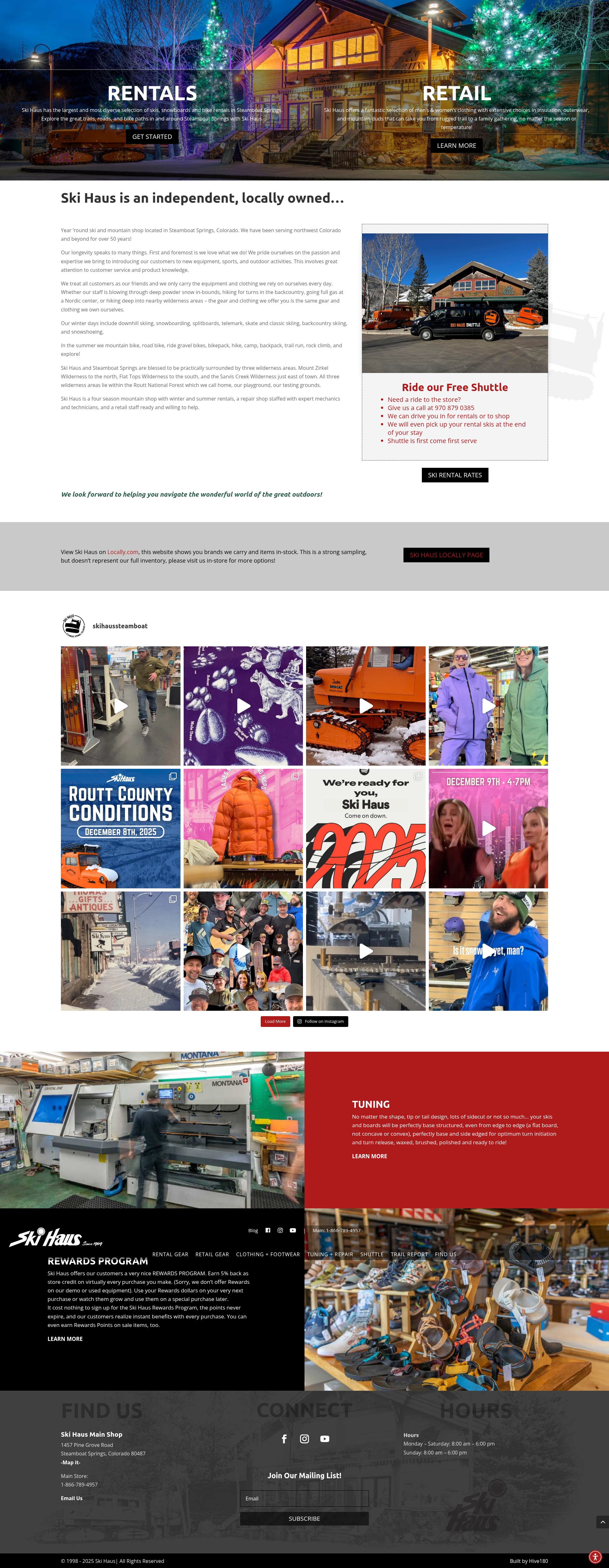 Screenshot of skihaussteamboat.com