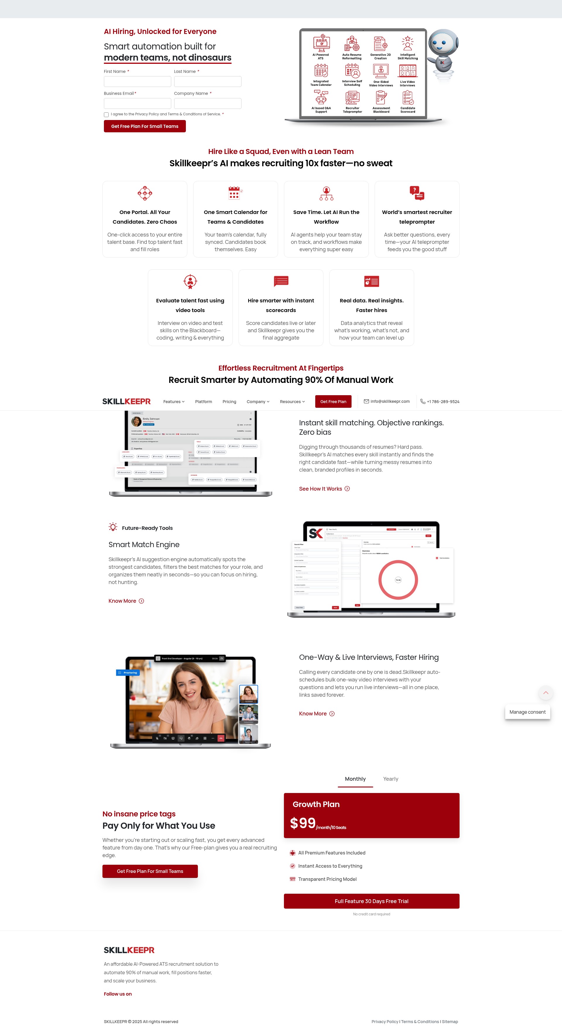 Screenshot of skillkeepr.com