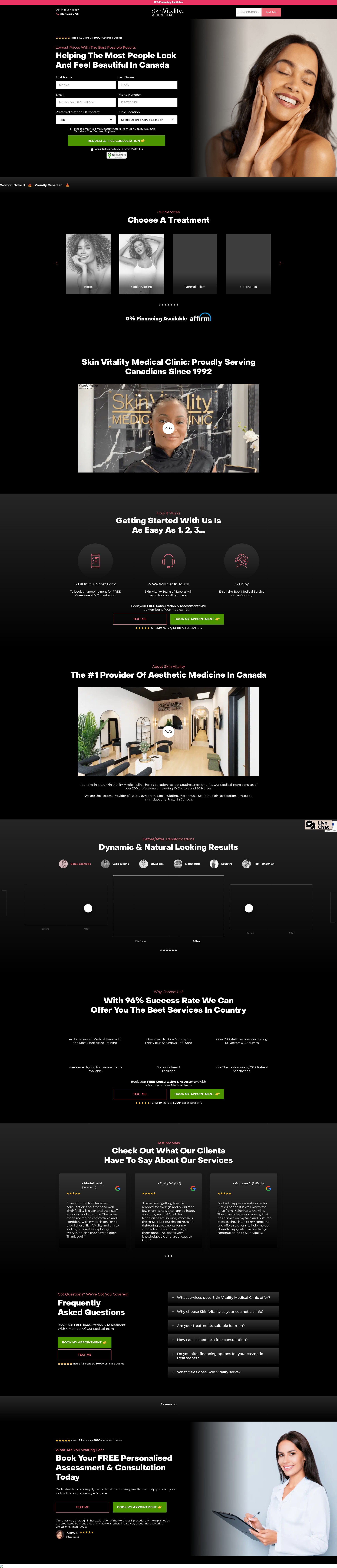 Screenshot of skinvitality.com