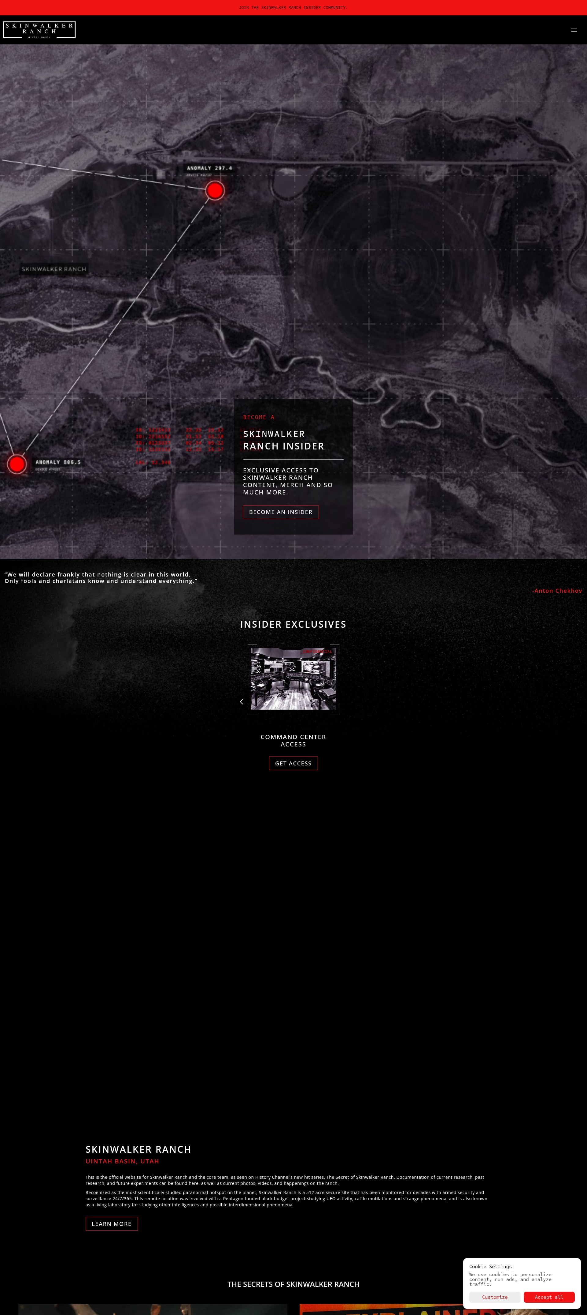 Screenshot of skinwalker-ranch.com