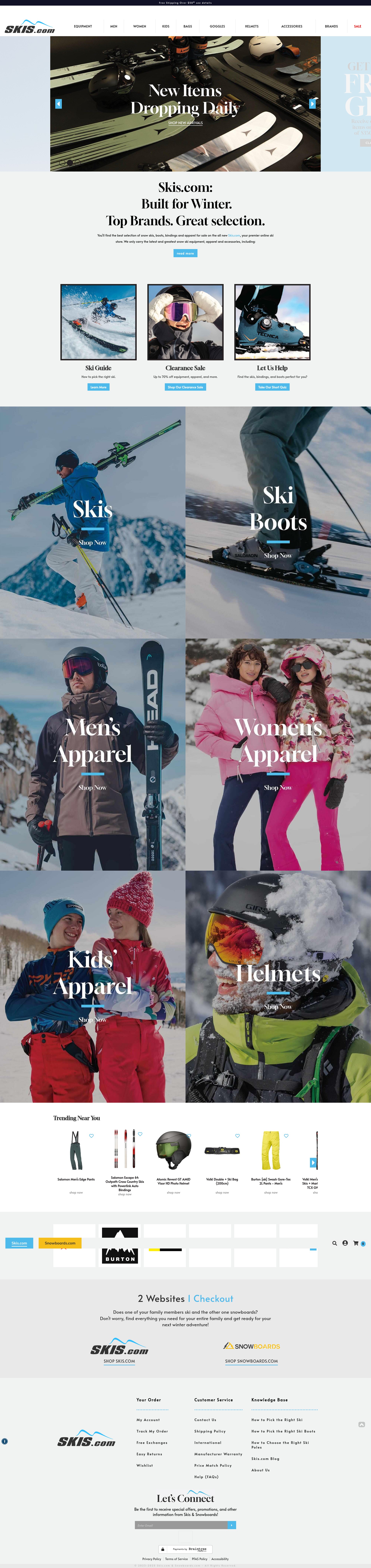 Screenshot of skis.com