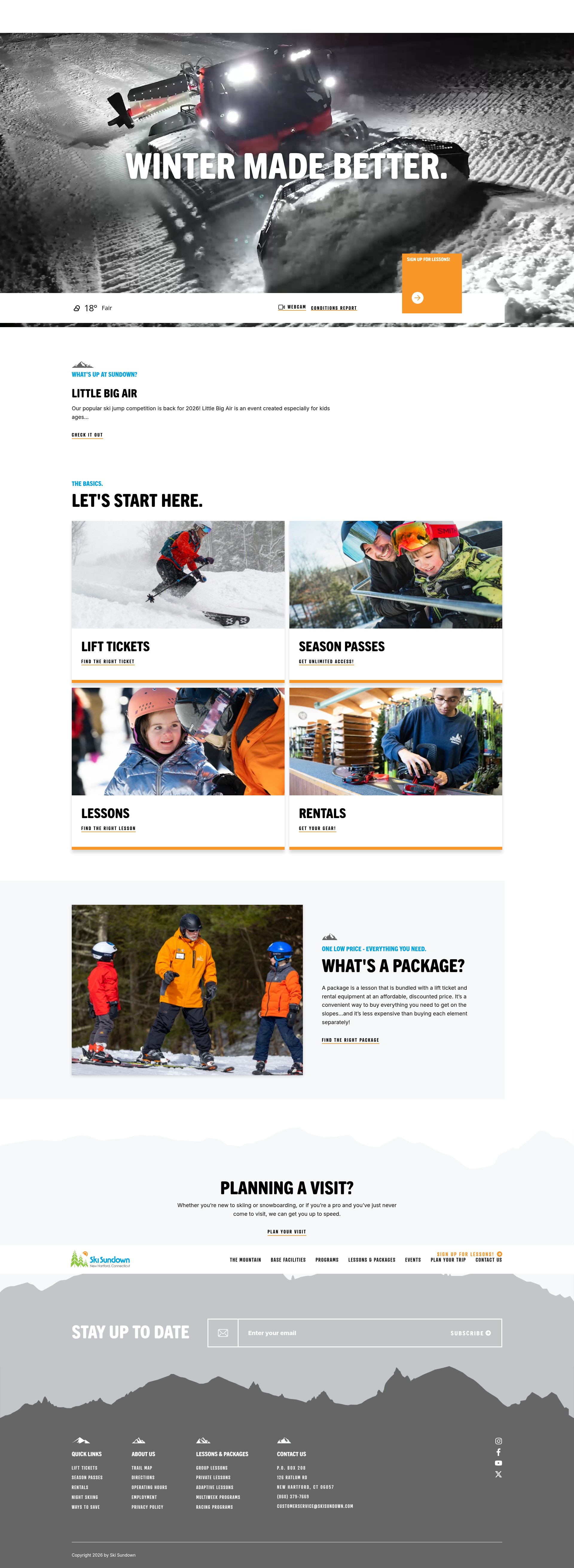Screenshot of skisundown.com