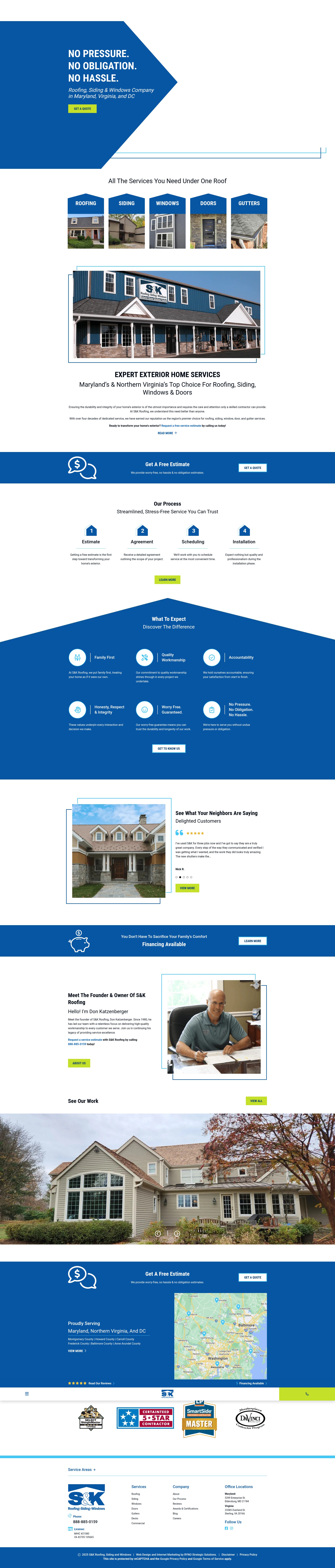 Screenshot of skroofing.com