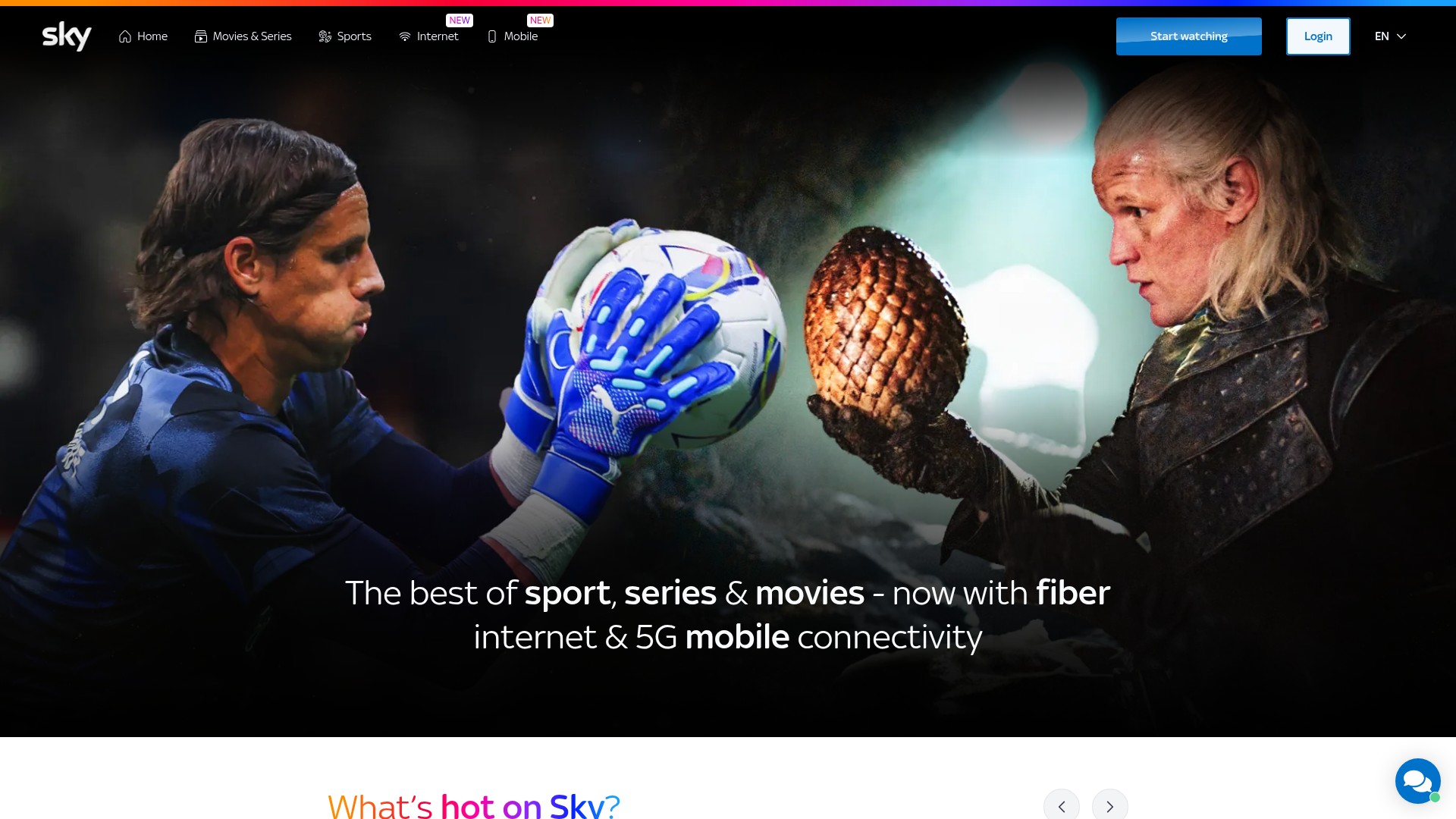 Screenshot of sky.ch