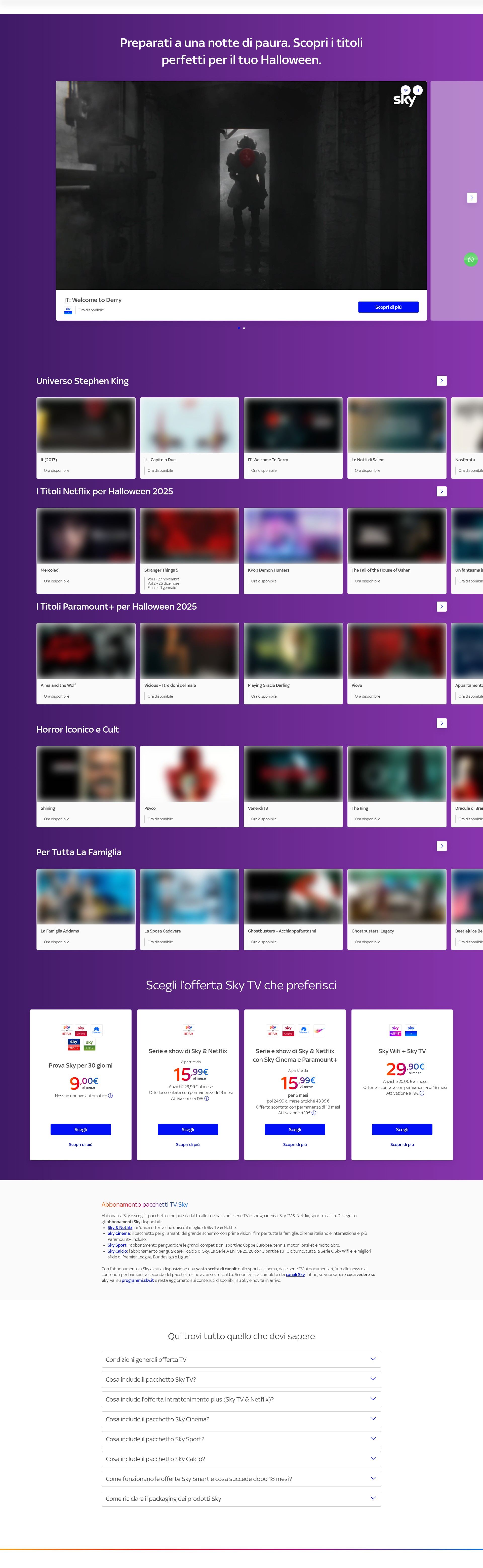 Screenshot of sky.it