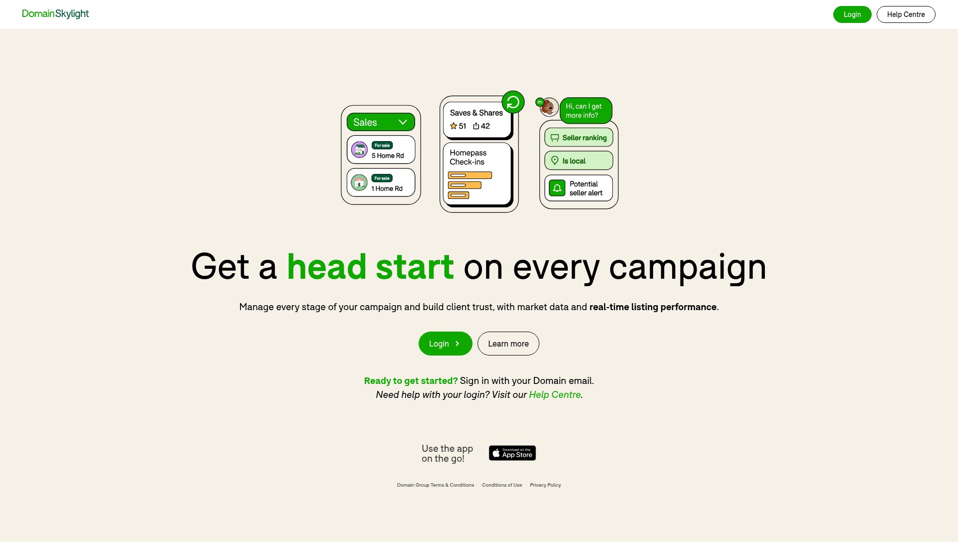 Screenshot of skylight.domain.com.au