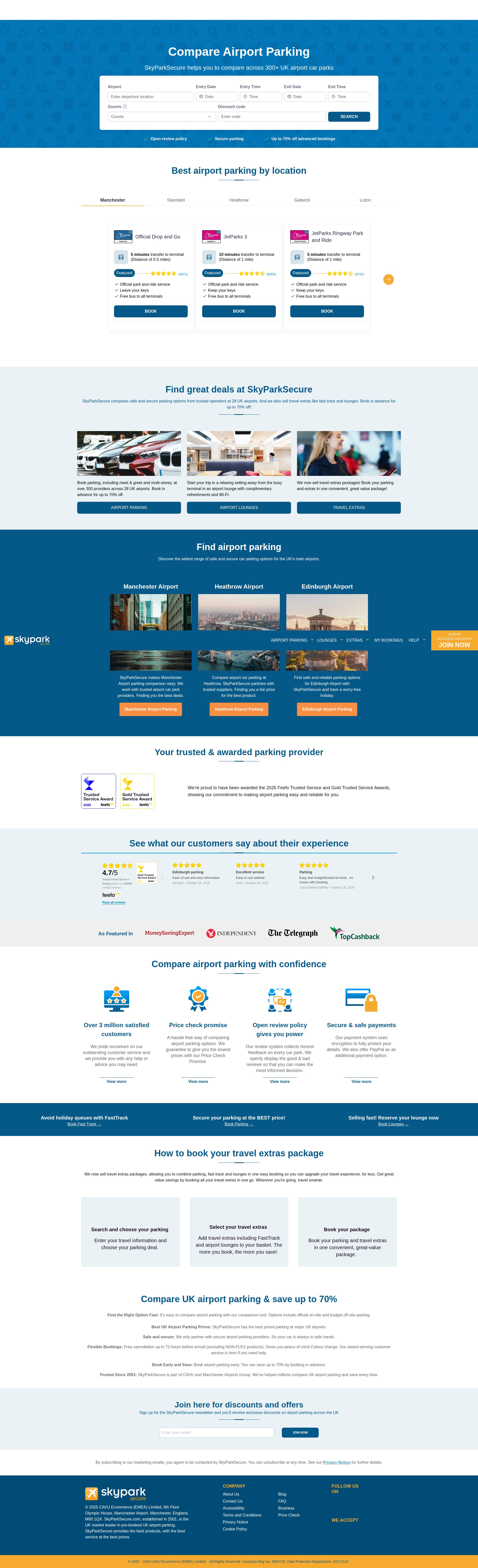 Screenshot of skyparksecure.com