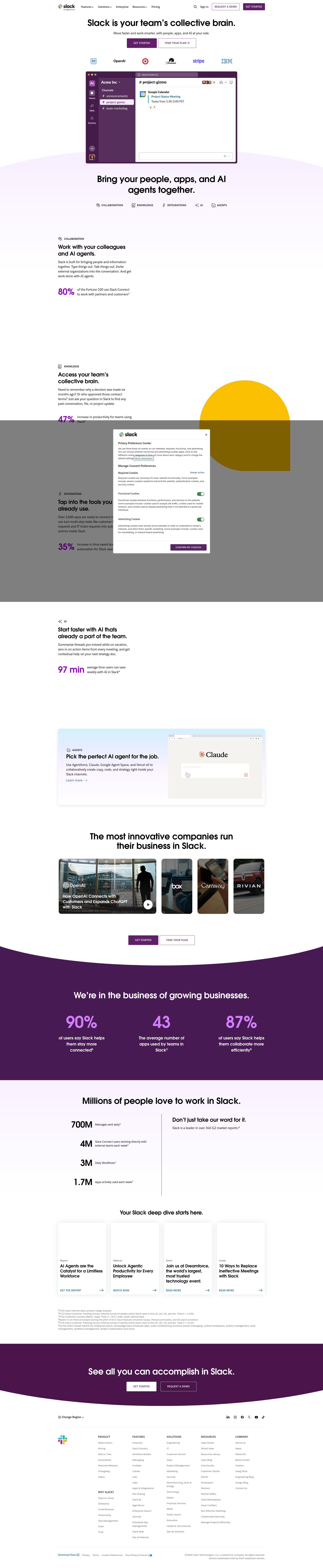 Screenshot of slack.com
