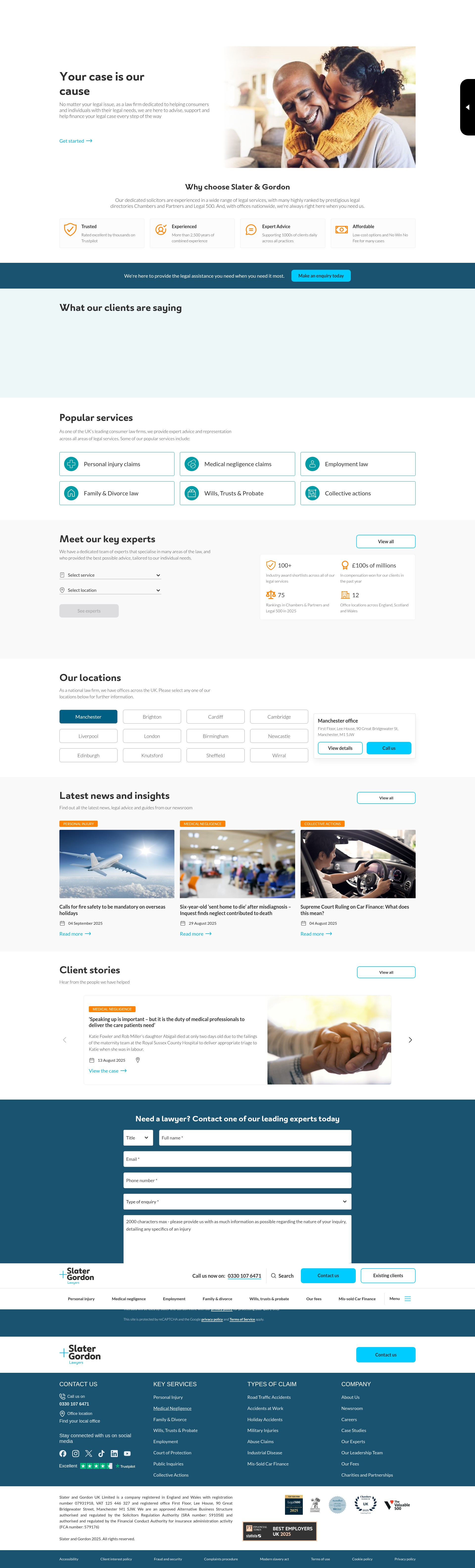 Screenshot of slatergordon.co.uk