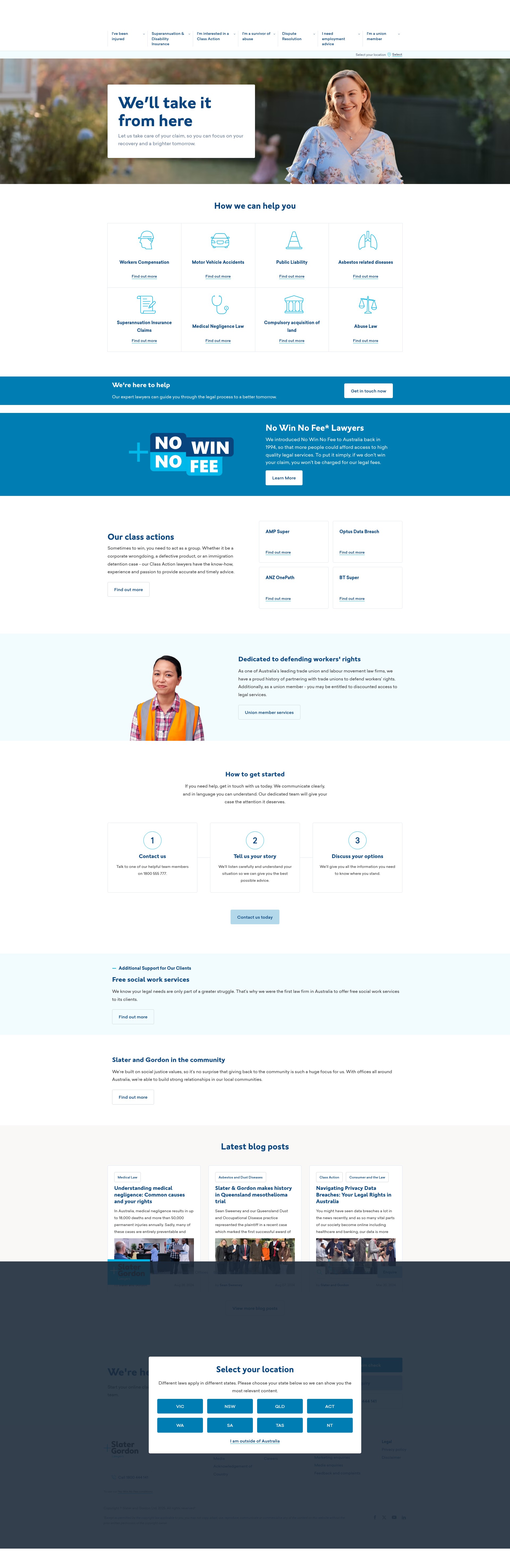 Screenshot of slatergordon.com.au