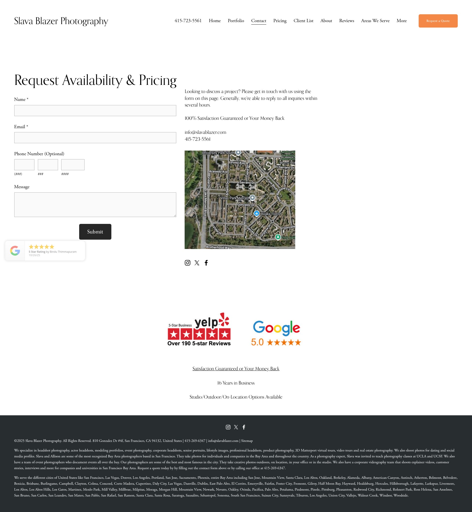 Screenshot of slavablazer.com