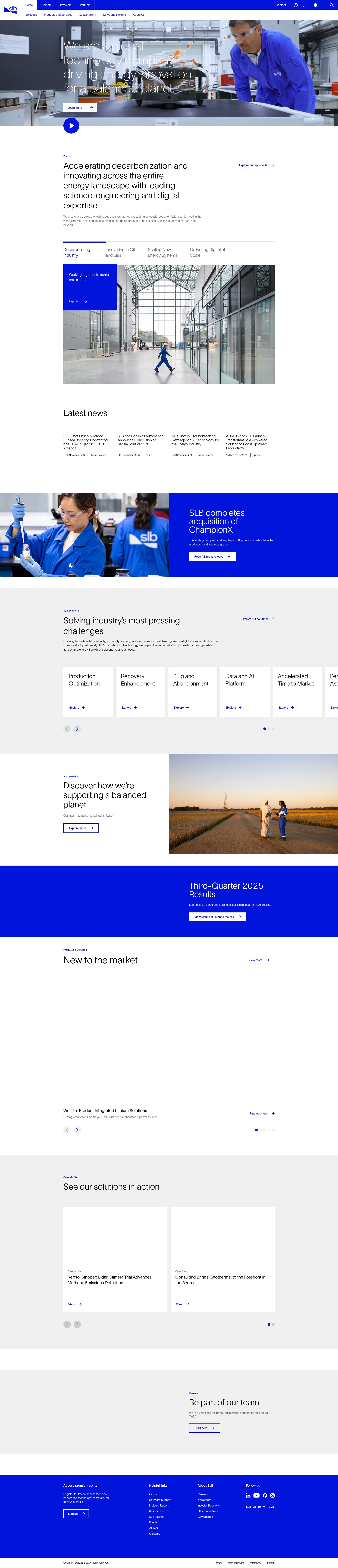Screenshot of slb.com