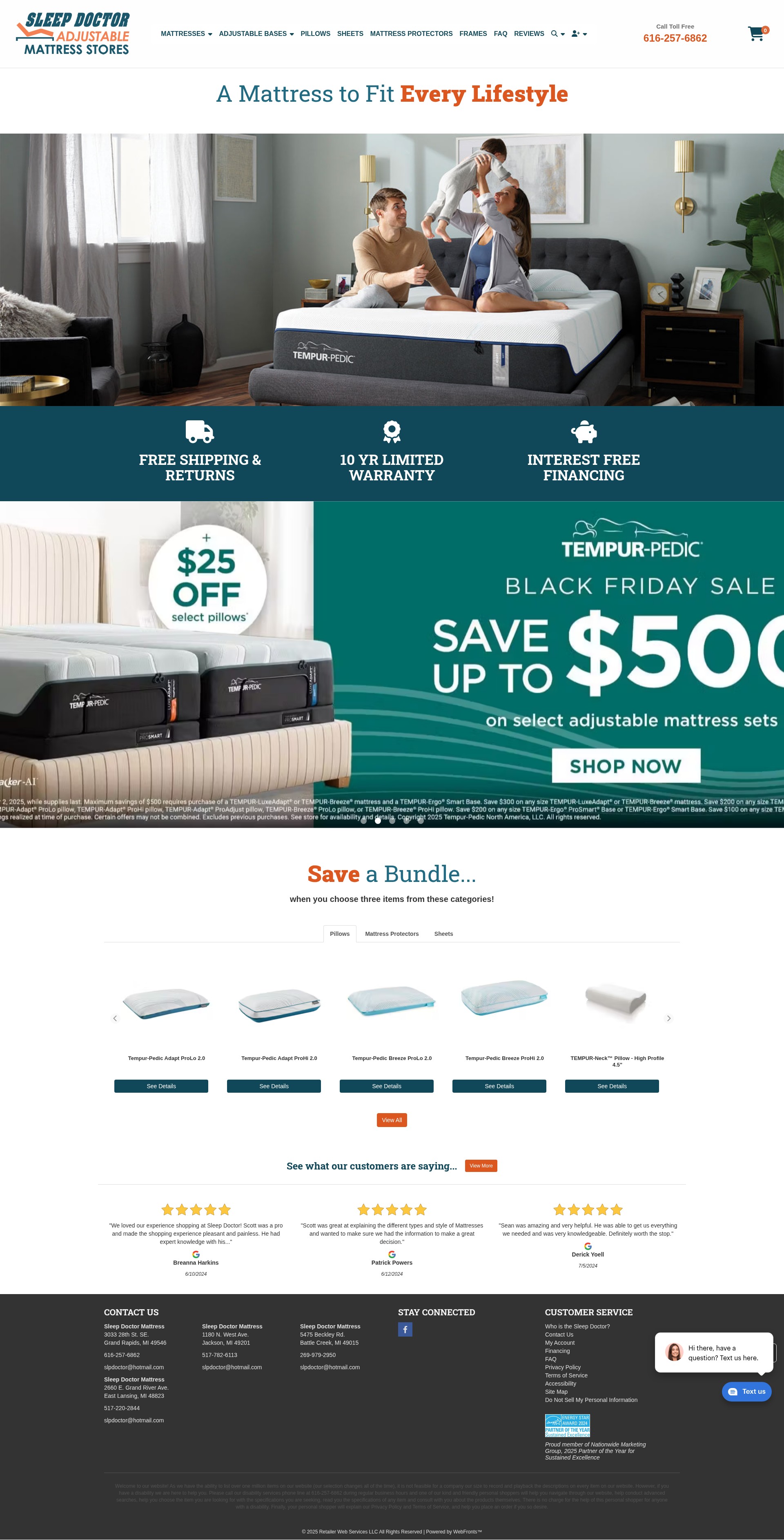 Screenshot of sleepdoctormattress.com